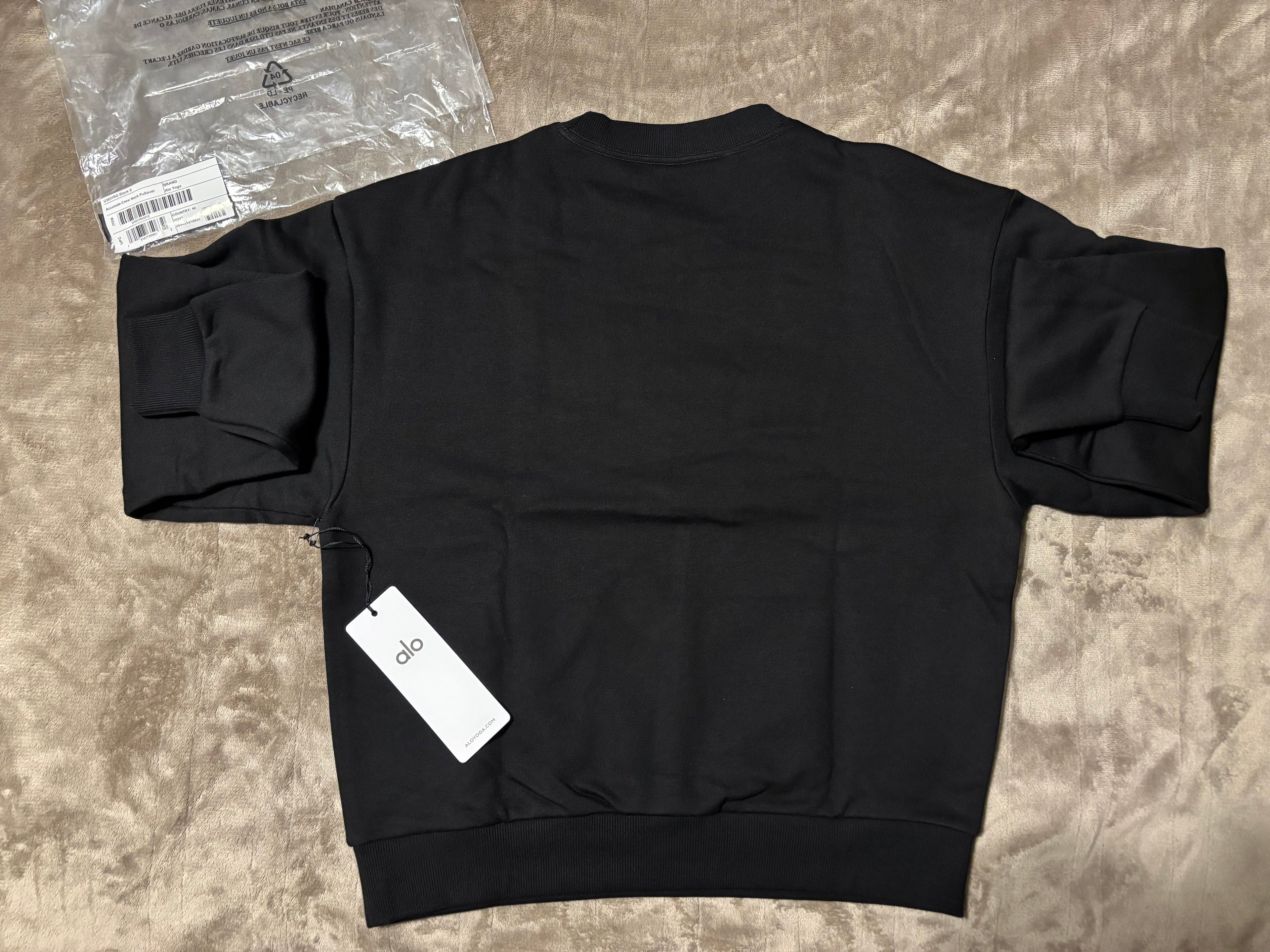 NEW Alo Yoga Black Unisex Crewneck Size S-L