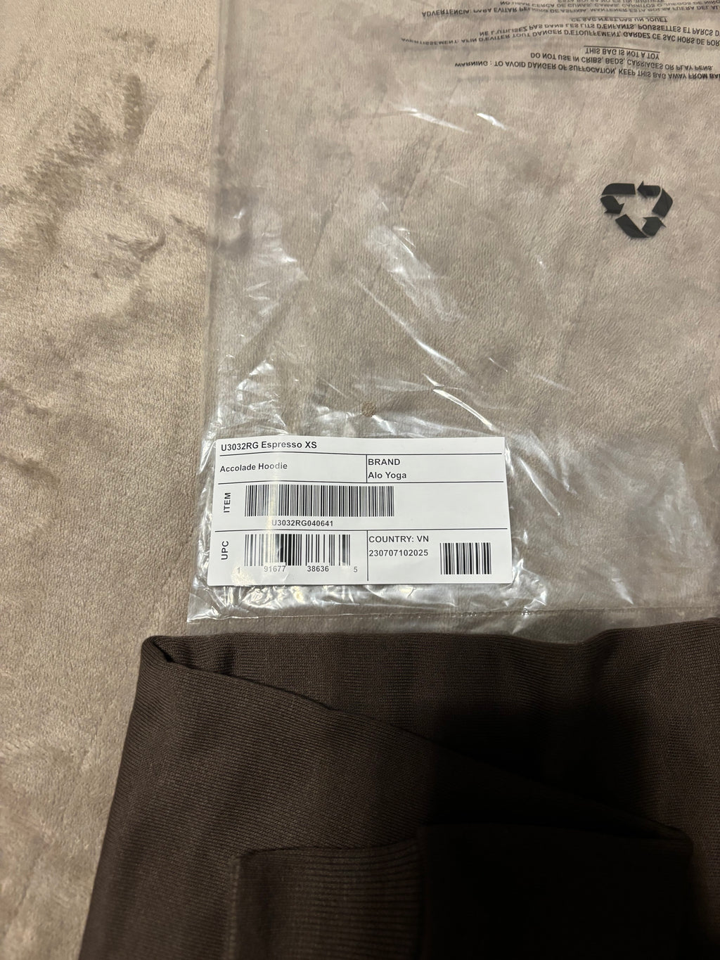 NEW Alo Yoga Espresso Unisex Hoodie Size XS-XL