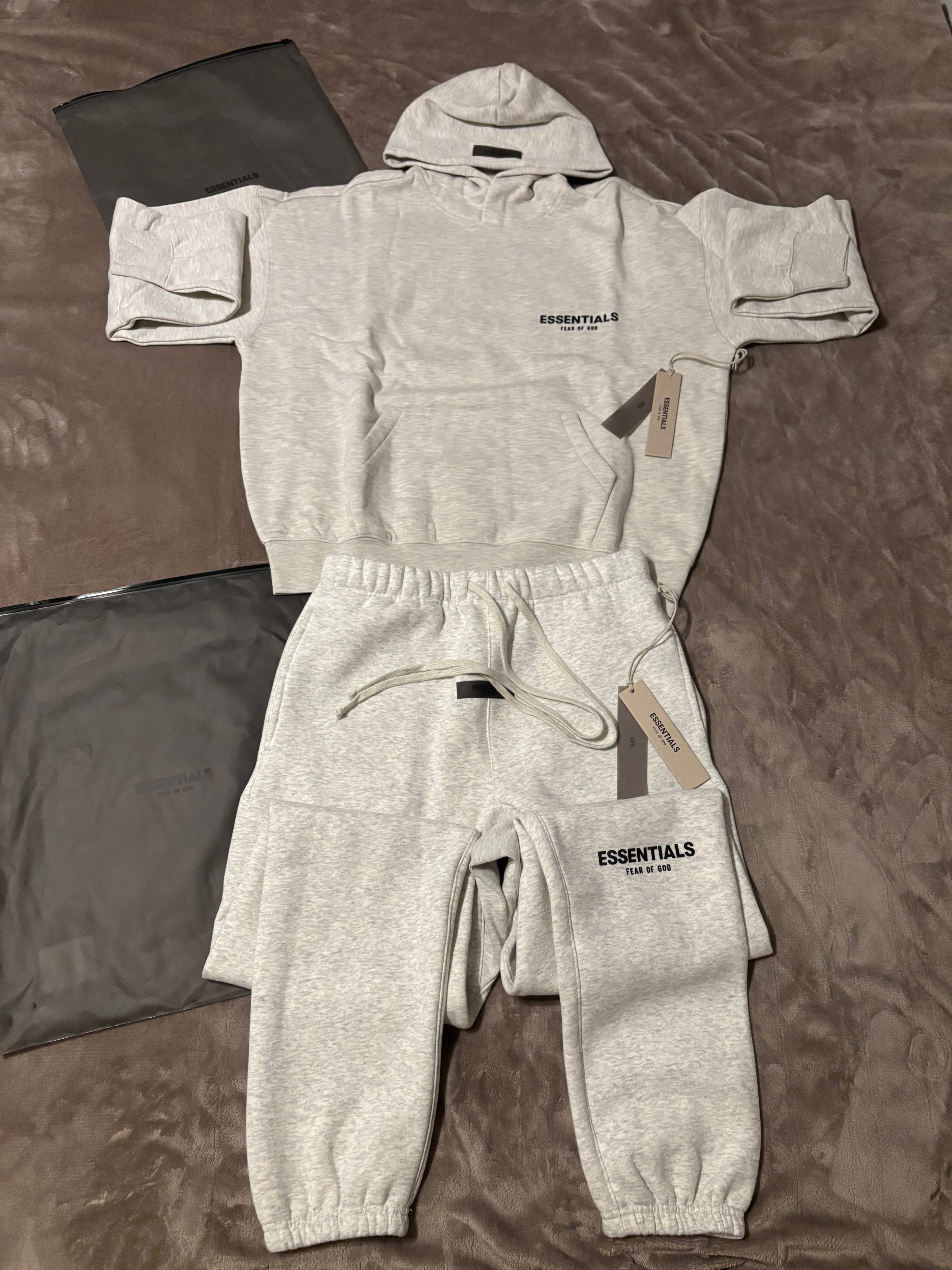 NEW Fear of God Essentials Light Oatmeal Cuffed Bundle Size XXS-L