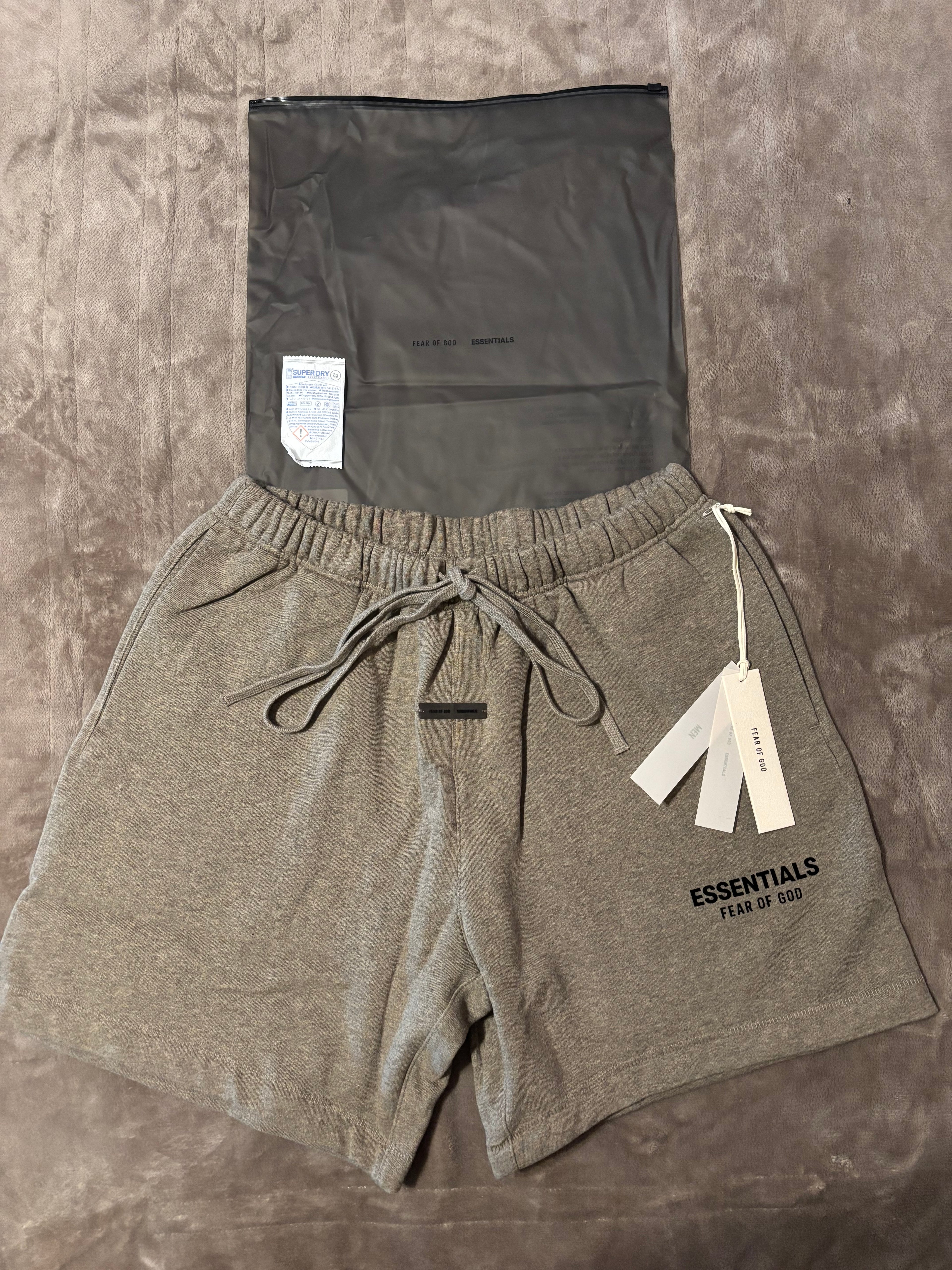 NEW Fear of God Essentials Homestead Heather Shorts Size Medium