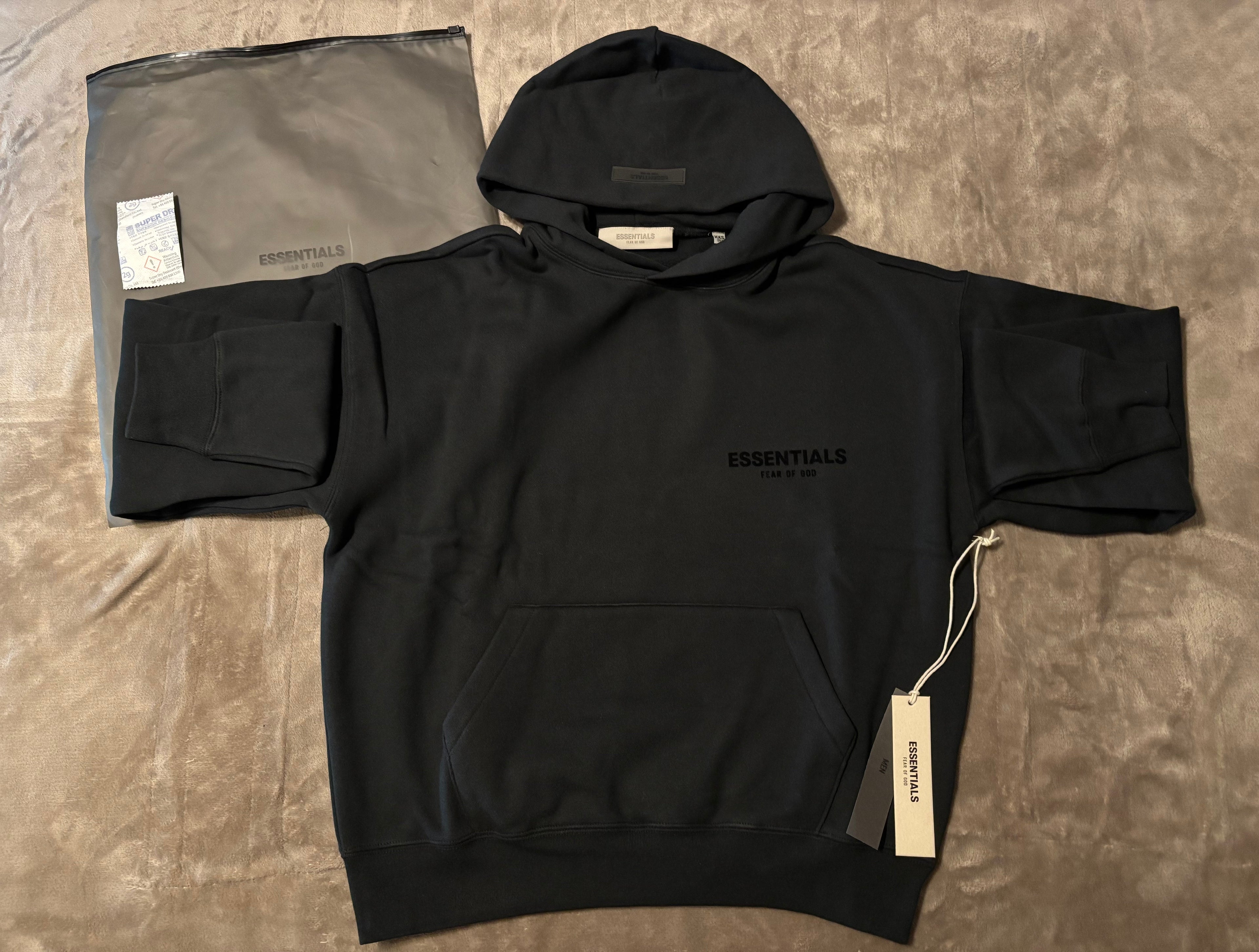 NEW Fear of God Essentials Black Hoodie Size XXS 100% Authentic✅