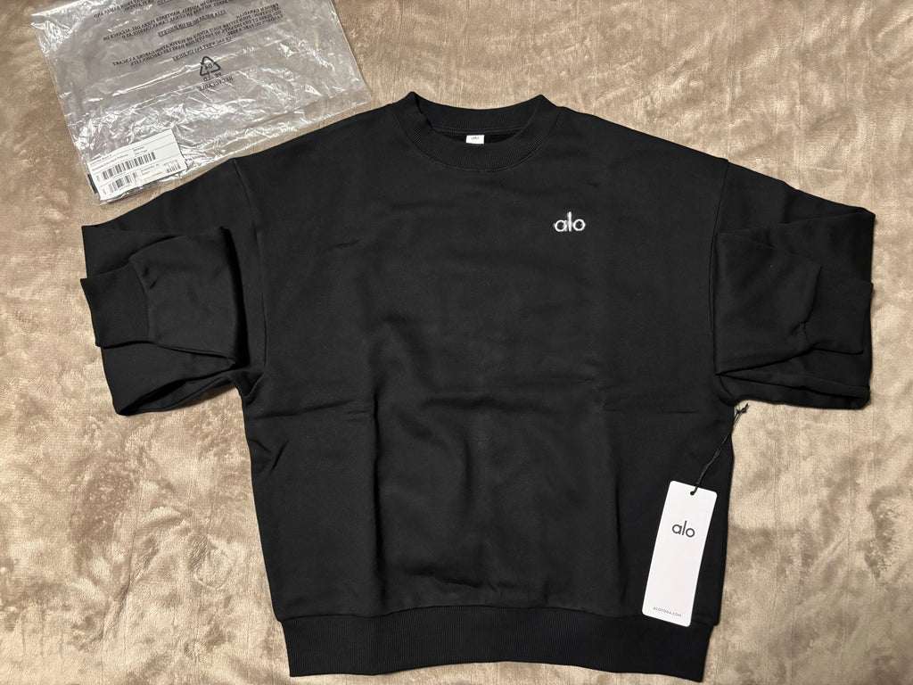 NEW Alo Yoga Black Unisex Crewneck Size S-L