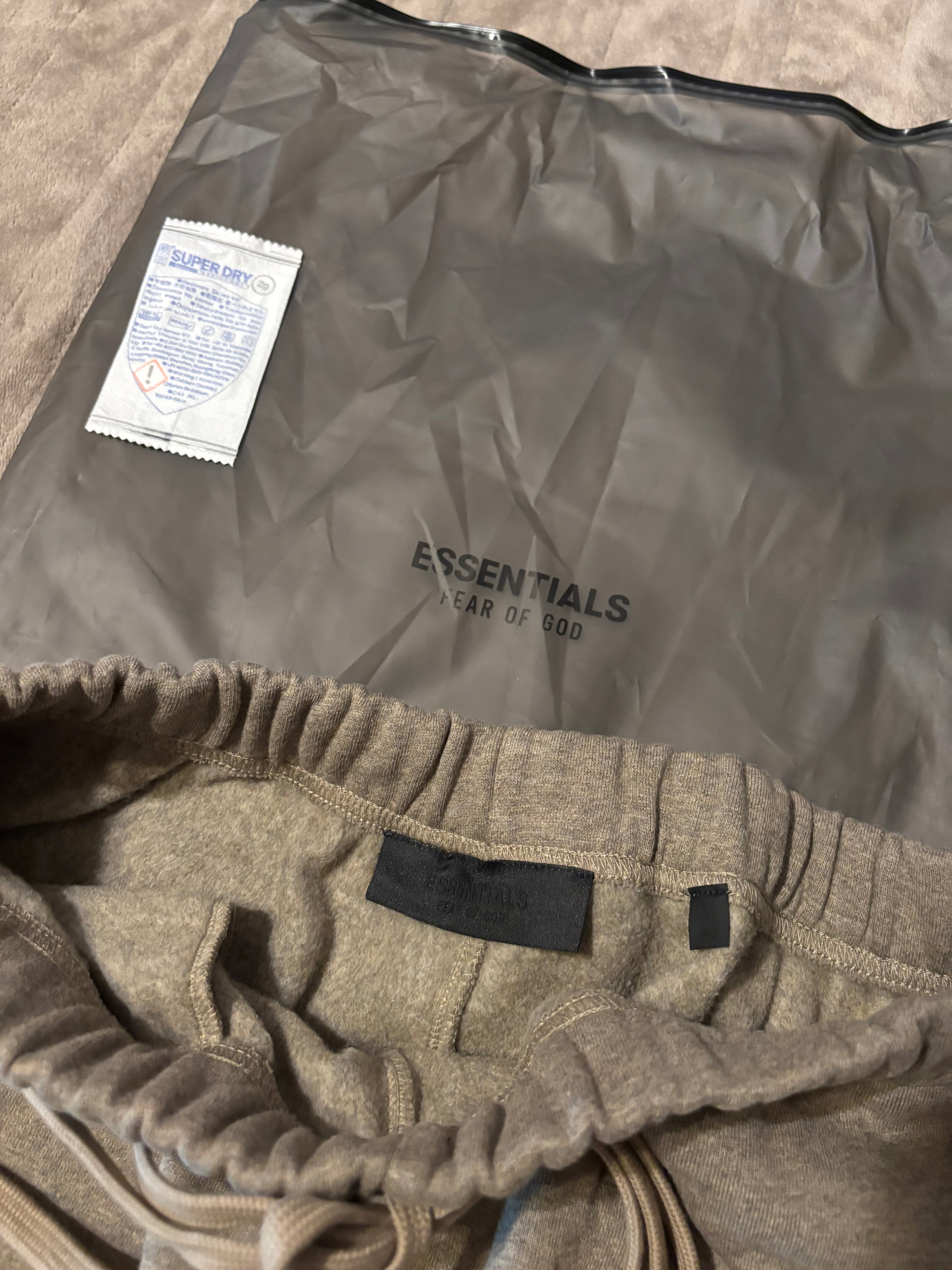 NEW Fear of God Essentials Heather Grey Cuffed Sweatpants Size S-M