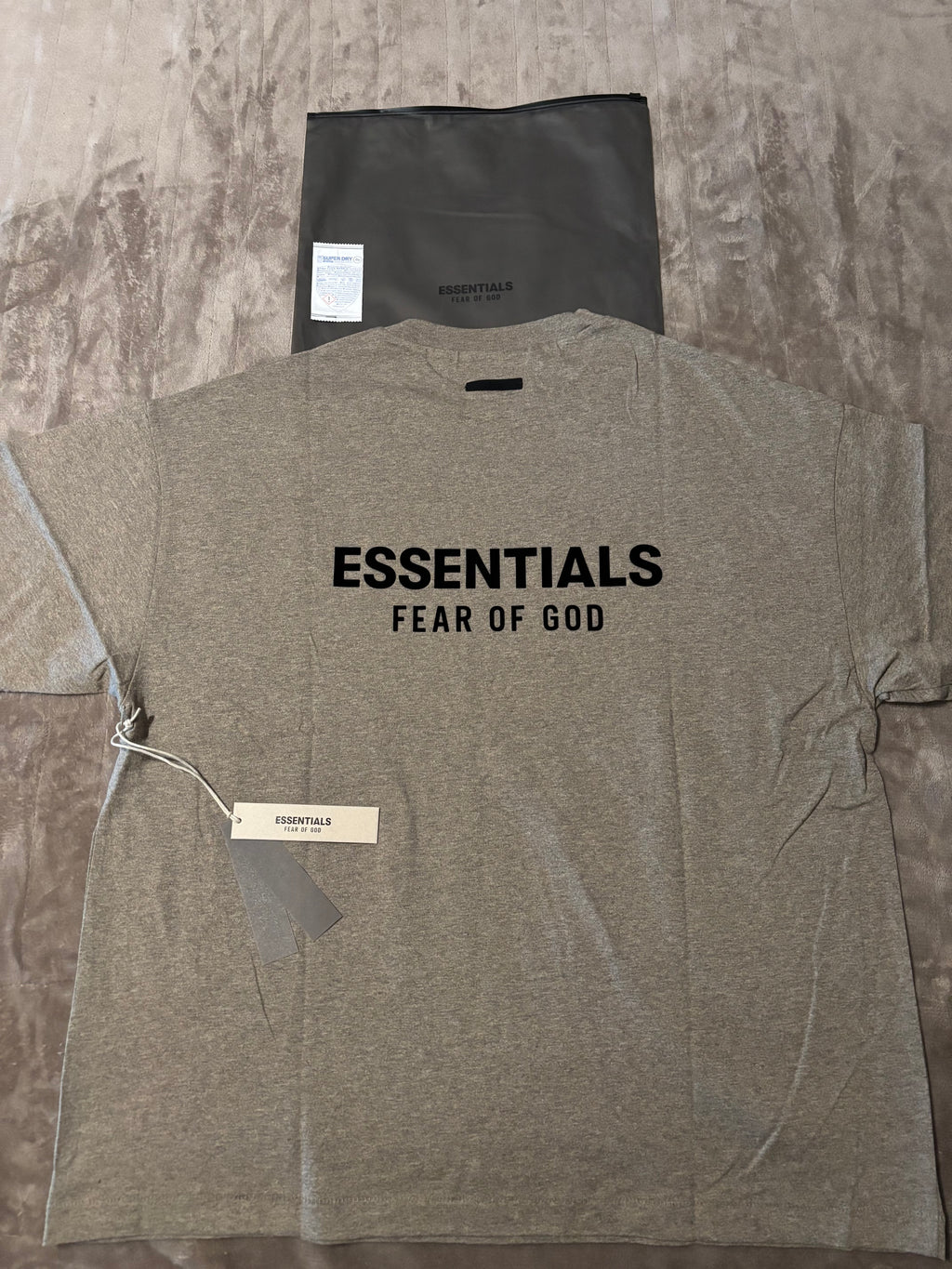 NEW Fear of God Essentials Heather Grey T-Shirt Size S-M