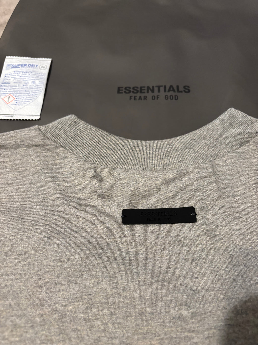 NEW NBA Fear of God Essentials Warm Heather T-Shirt Size S-M