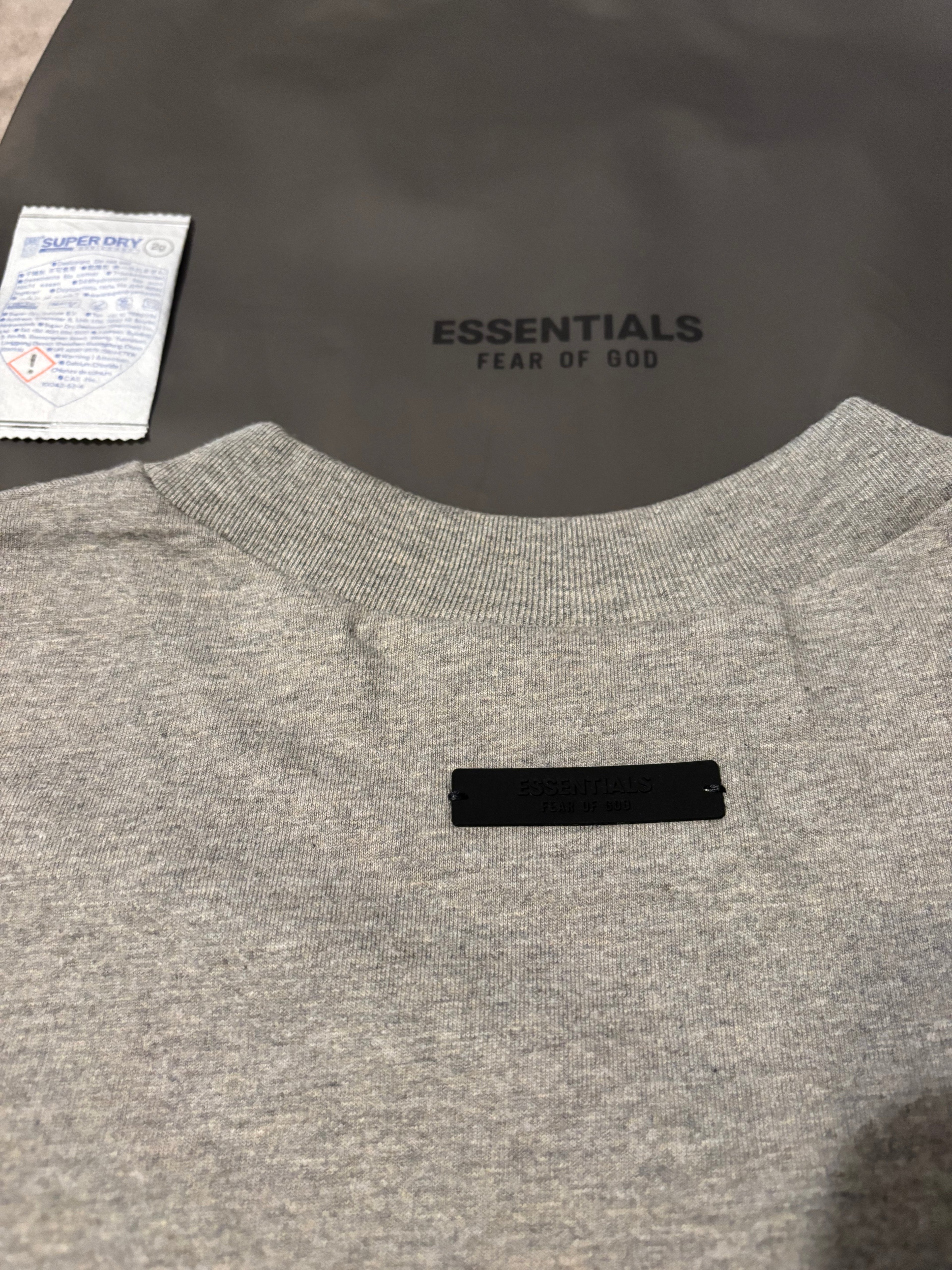 NEW NBA Fear of God Essentials Warm Heather T-Shirt Size S-M
