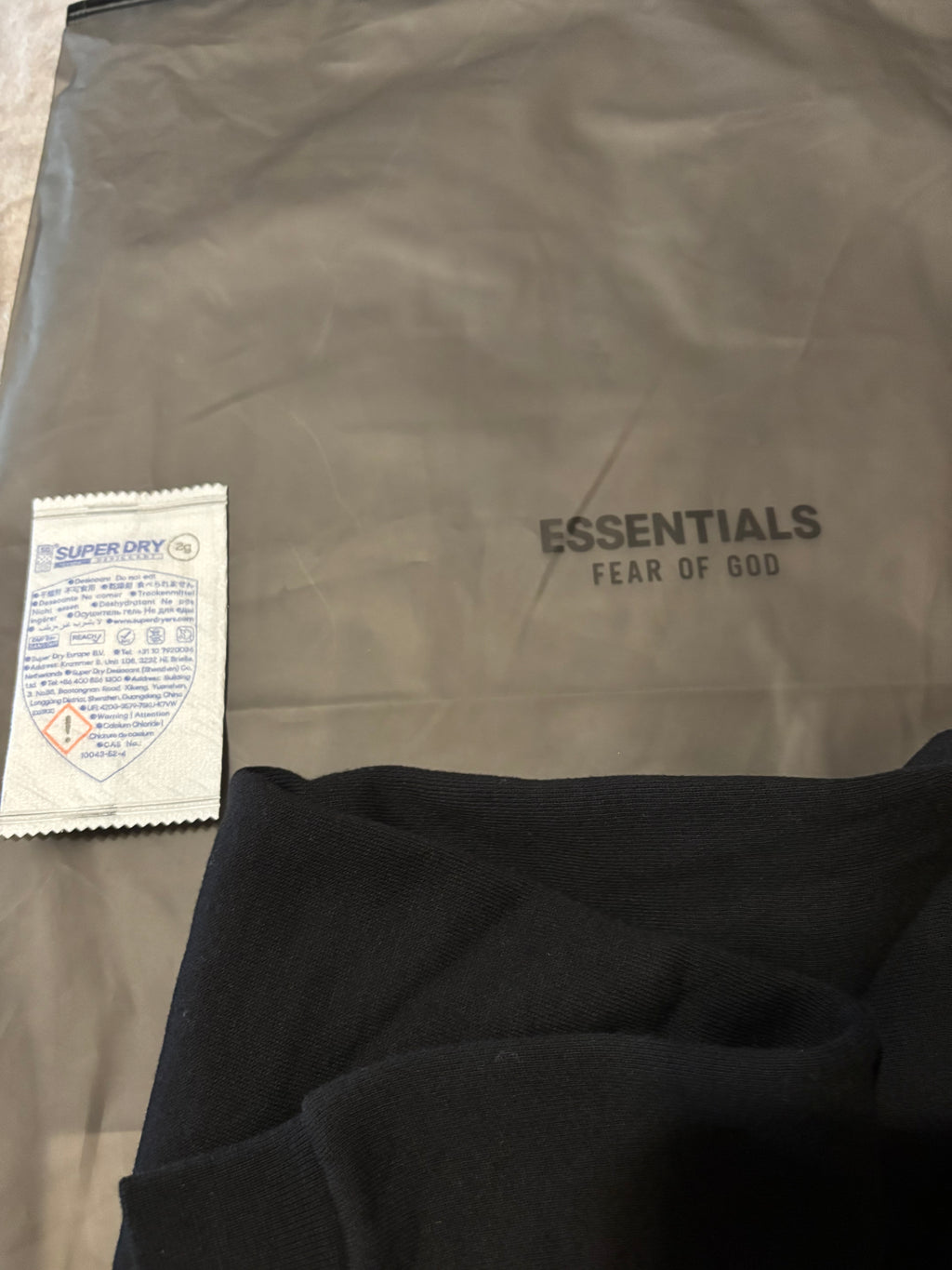 NEW Fear of God Essentials Black White Letters Hoodie Size XS-XL 100% Authentic✅ | 2024 Release