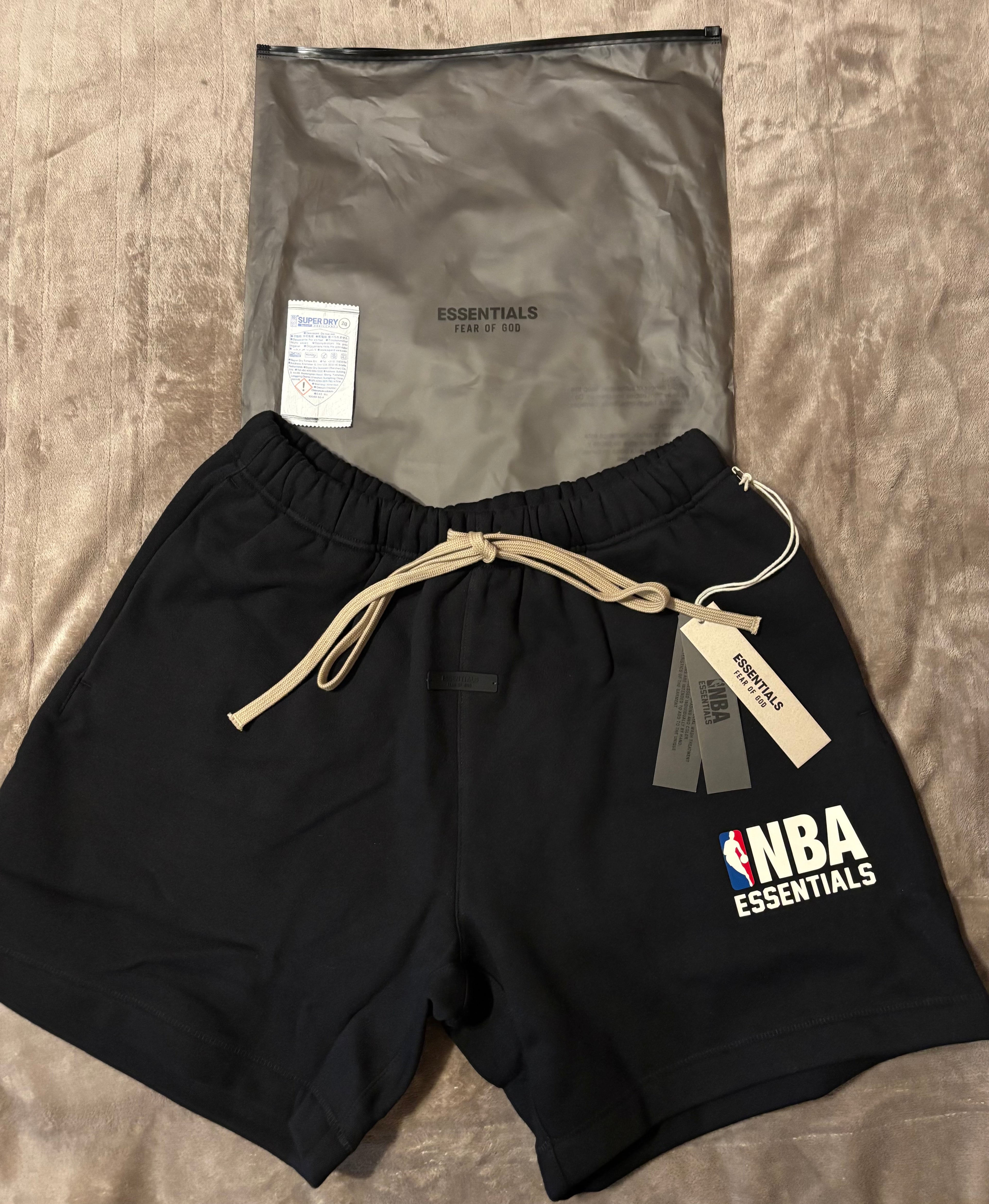 NEW NBA Fear of God Essentials Black Shorts Size S-L