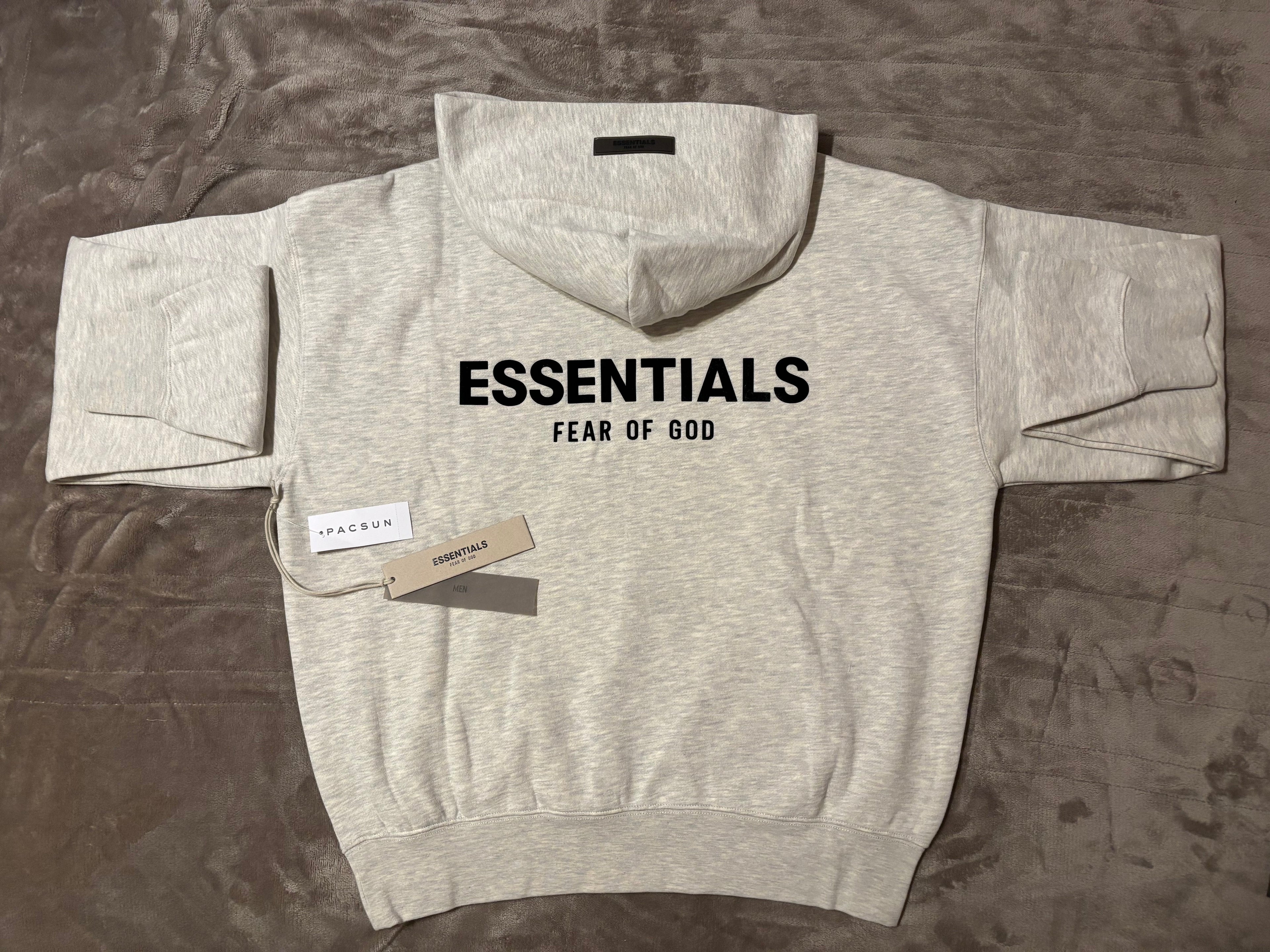 NEW Fear of God Essentials Light Oatmeal Hoodie Size XS 100% Authentic✅
