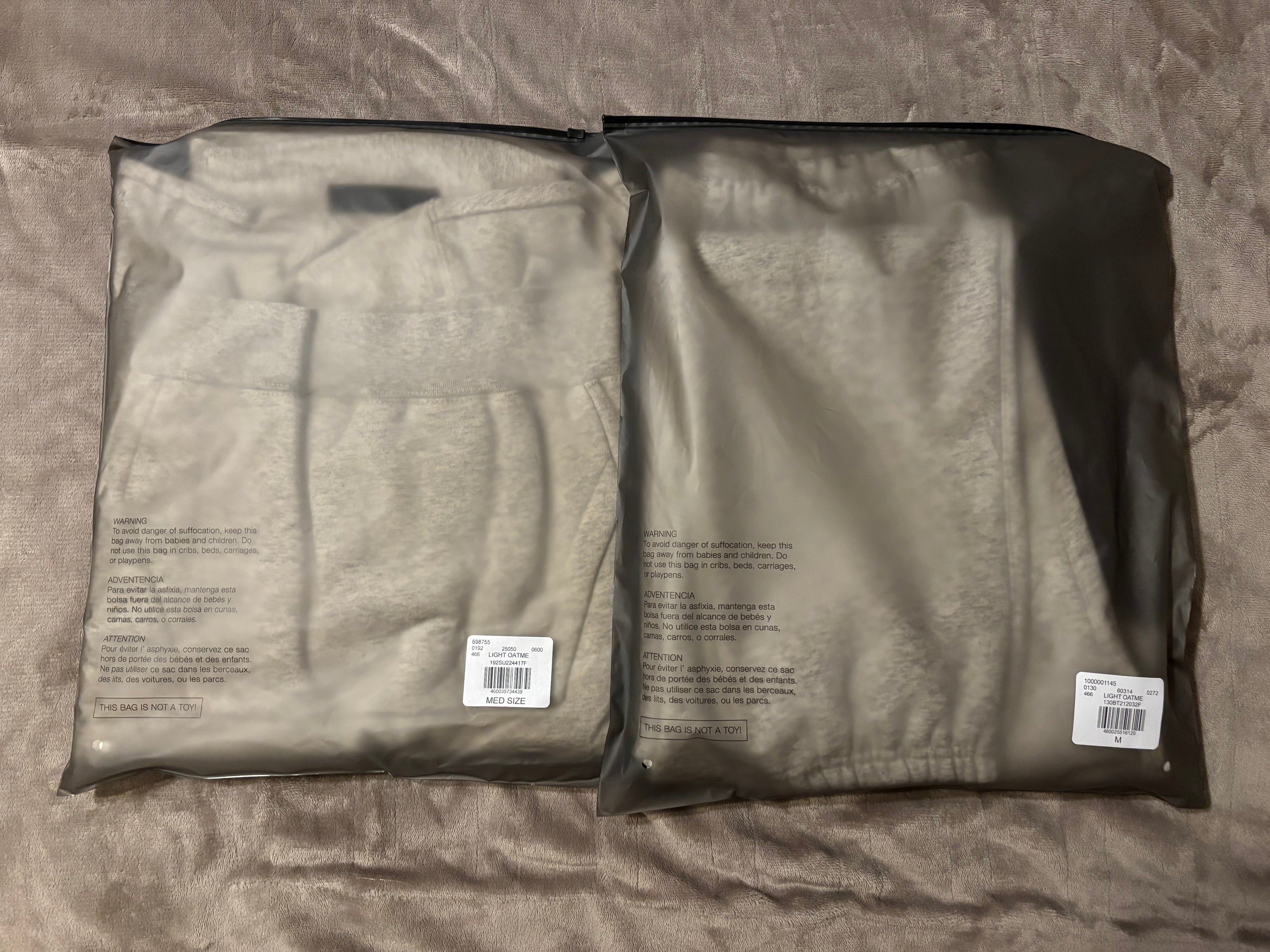NEW Fear of God Essentials Light Oatmeal Cuffed Bundle Size XXS-L