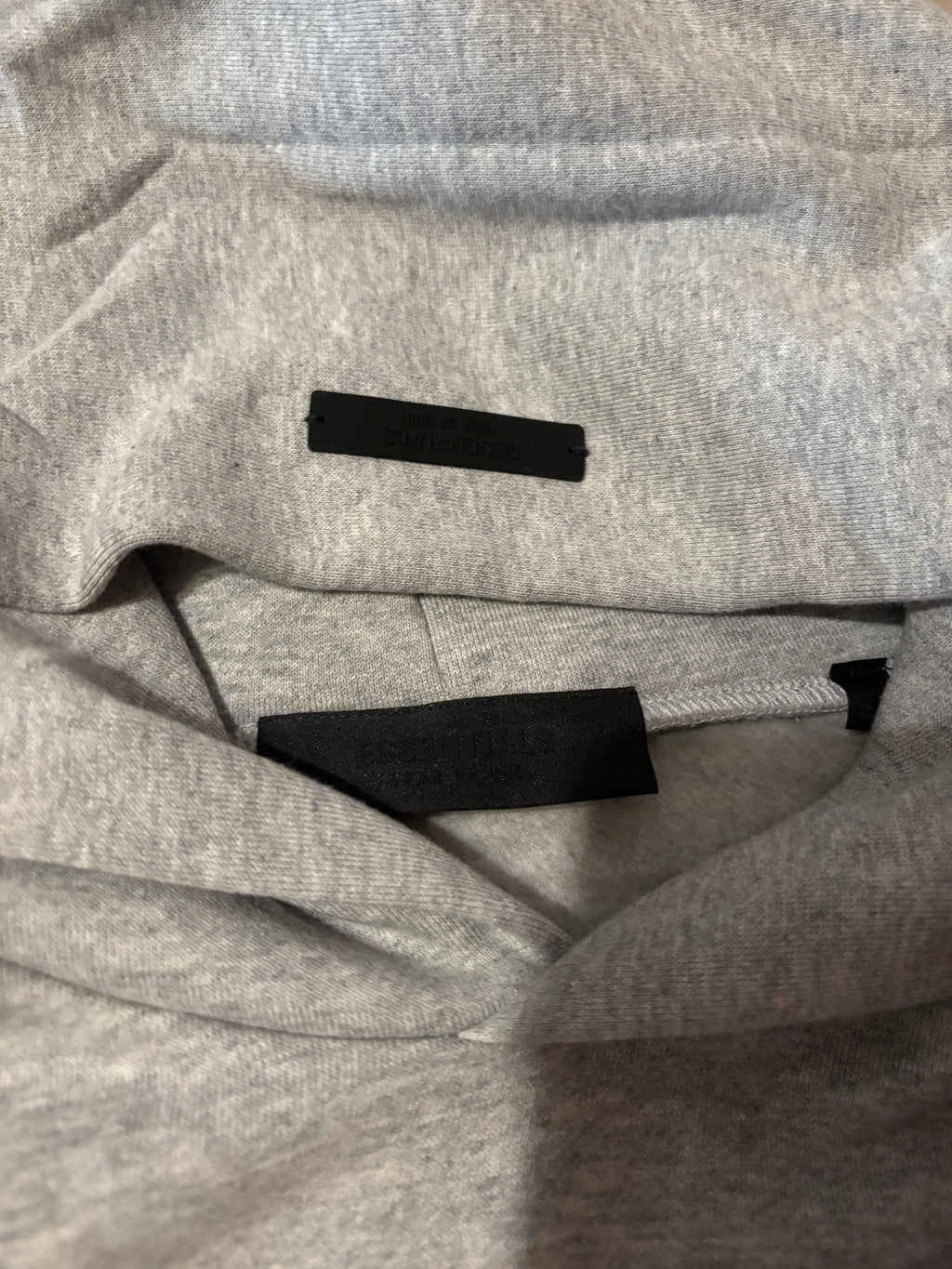 NEW Fear of God Essentials Light Heather Grey Hoodie Size Large