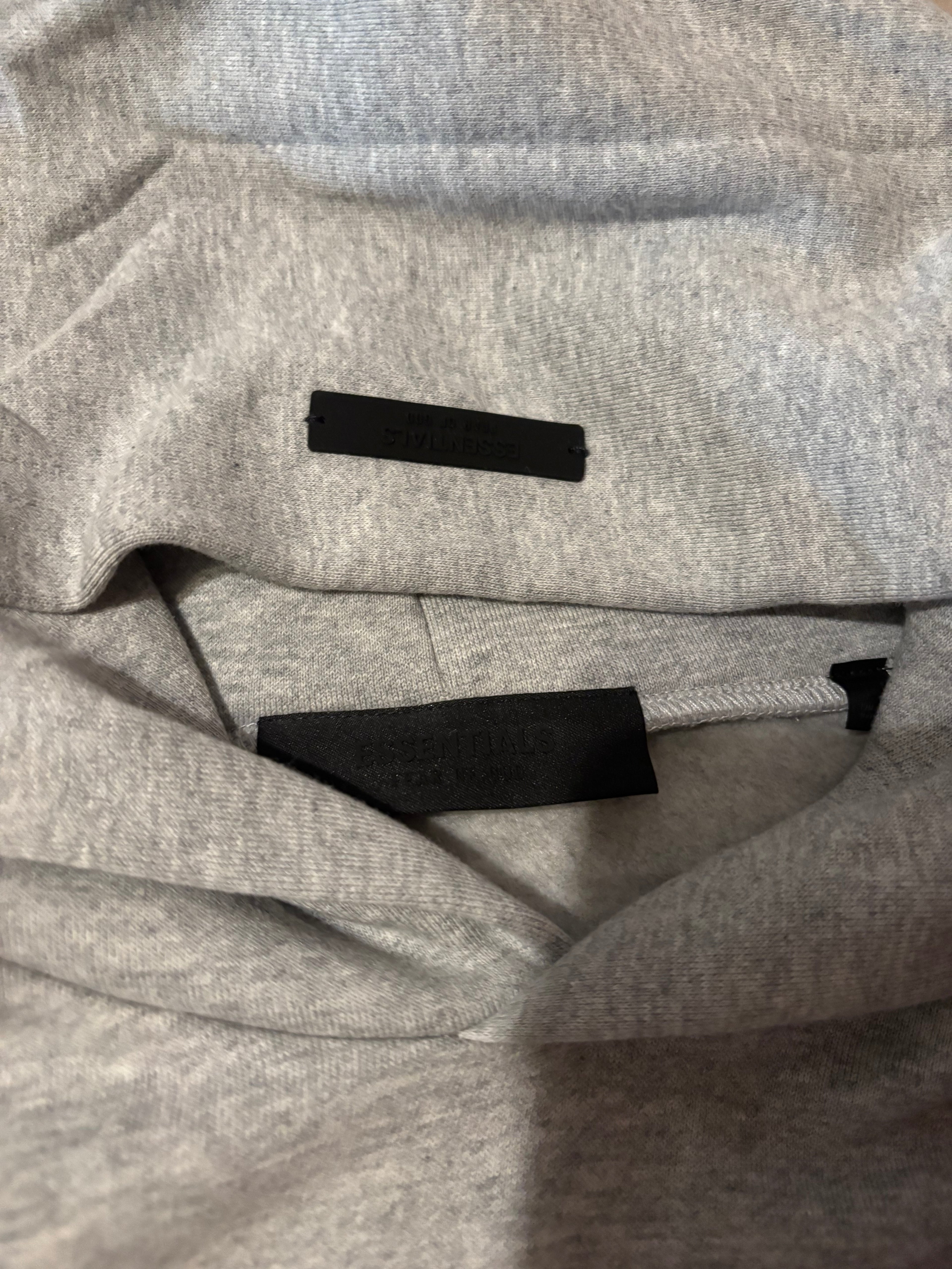 NEW Fear of God Essentials Light Heather Grey Hoodie Size Large