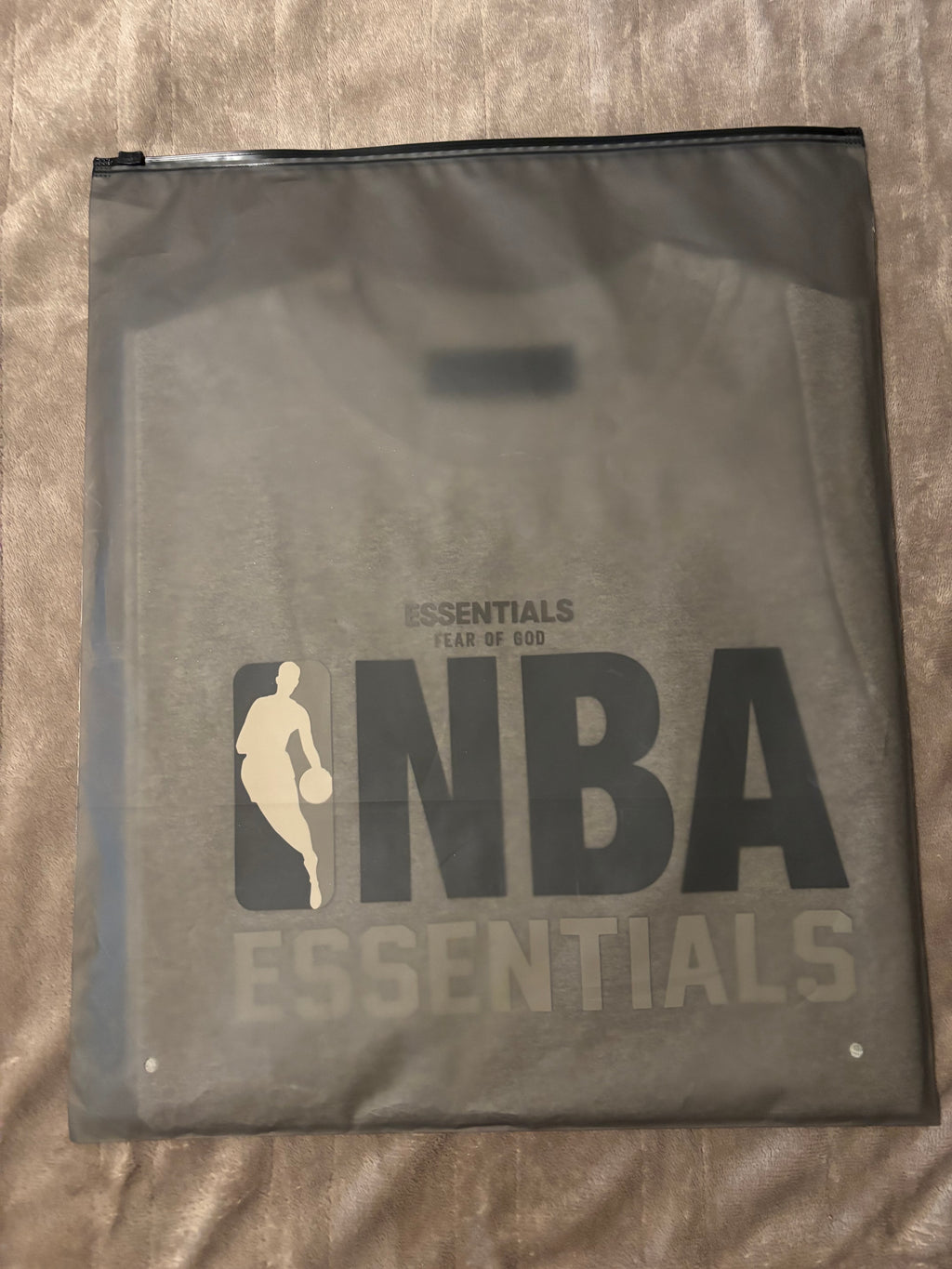 NEW NBA Fear of God Essentials Warm Heather T-Shirt Size S-M