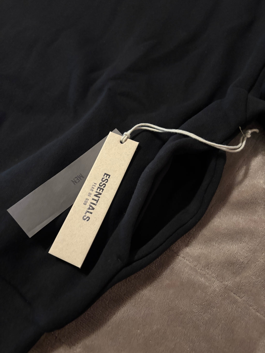 NEW Fear of God Essentials Jet Black Hoodie Size Small