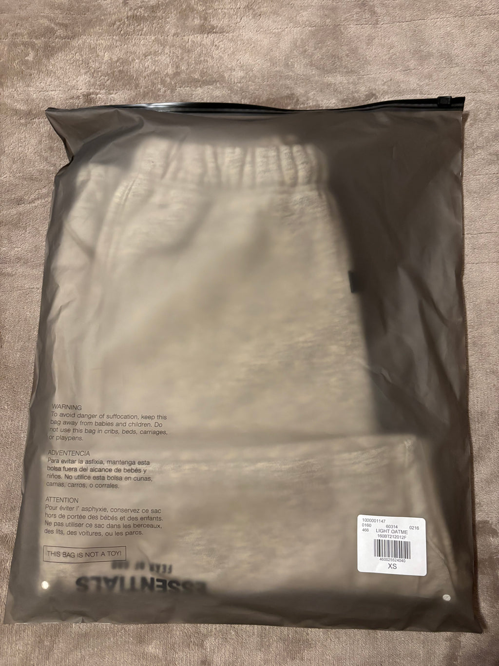 NEW Fear of God Essentials Light Oatmeal Shorts Size XS-L
