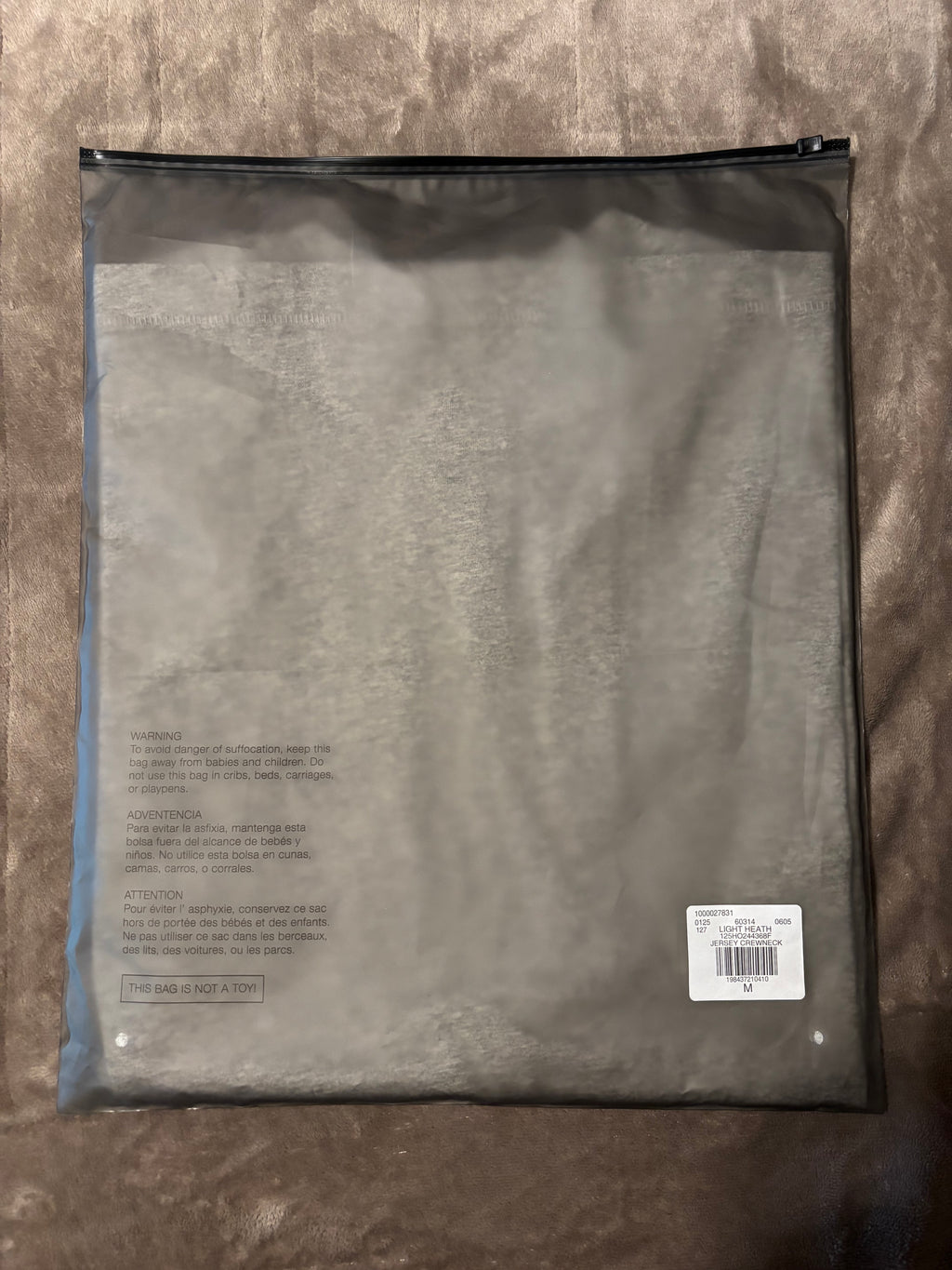 NEW Fear of God Essentials Light Heather Grey T-Shirt Size S-M