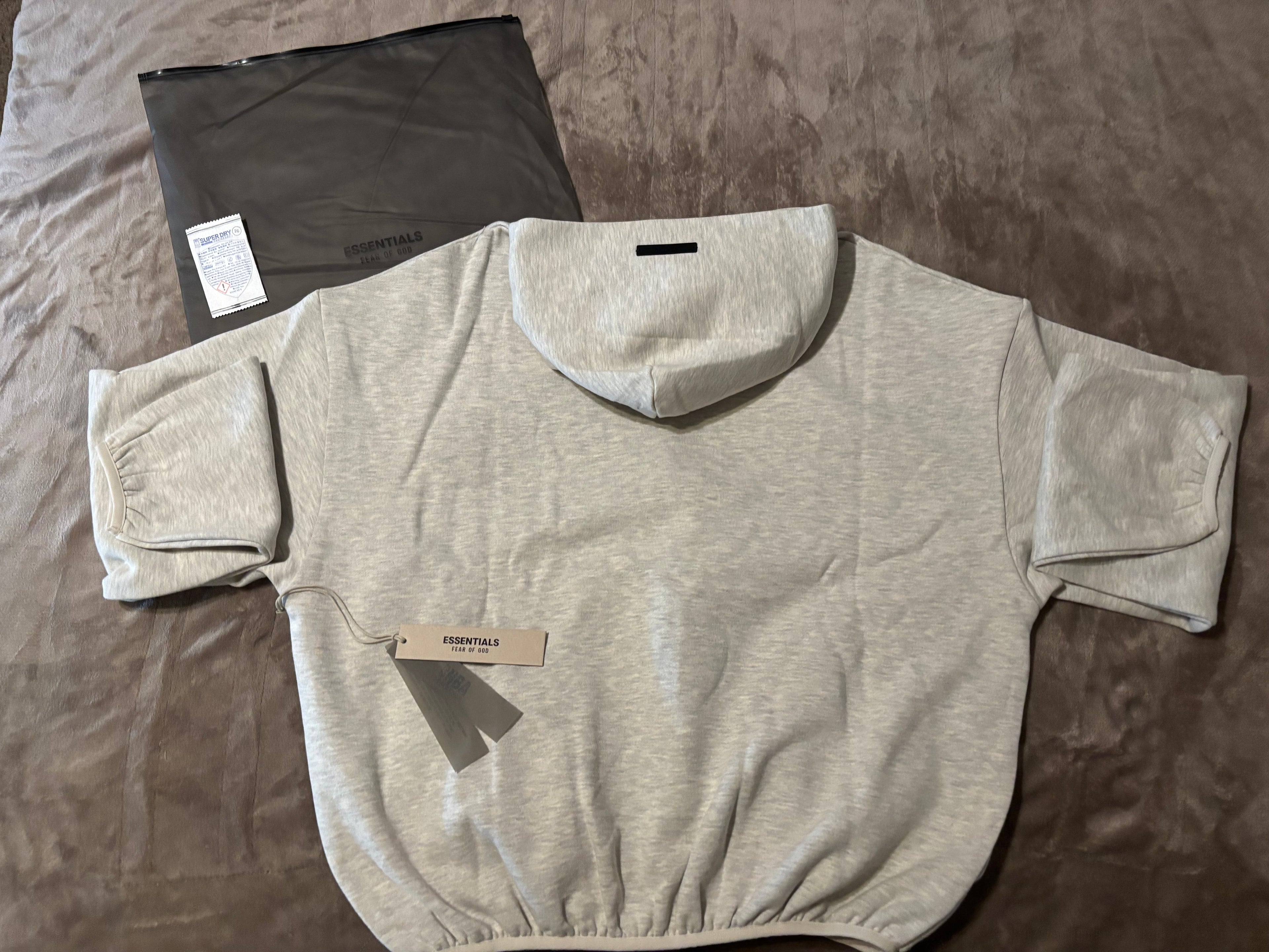 NEW NBA Fear of God Essentials Light Heather Hoodie Size Small