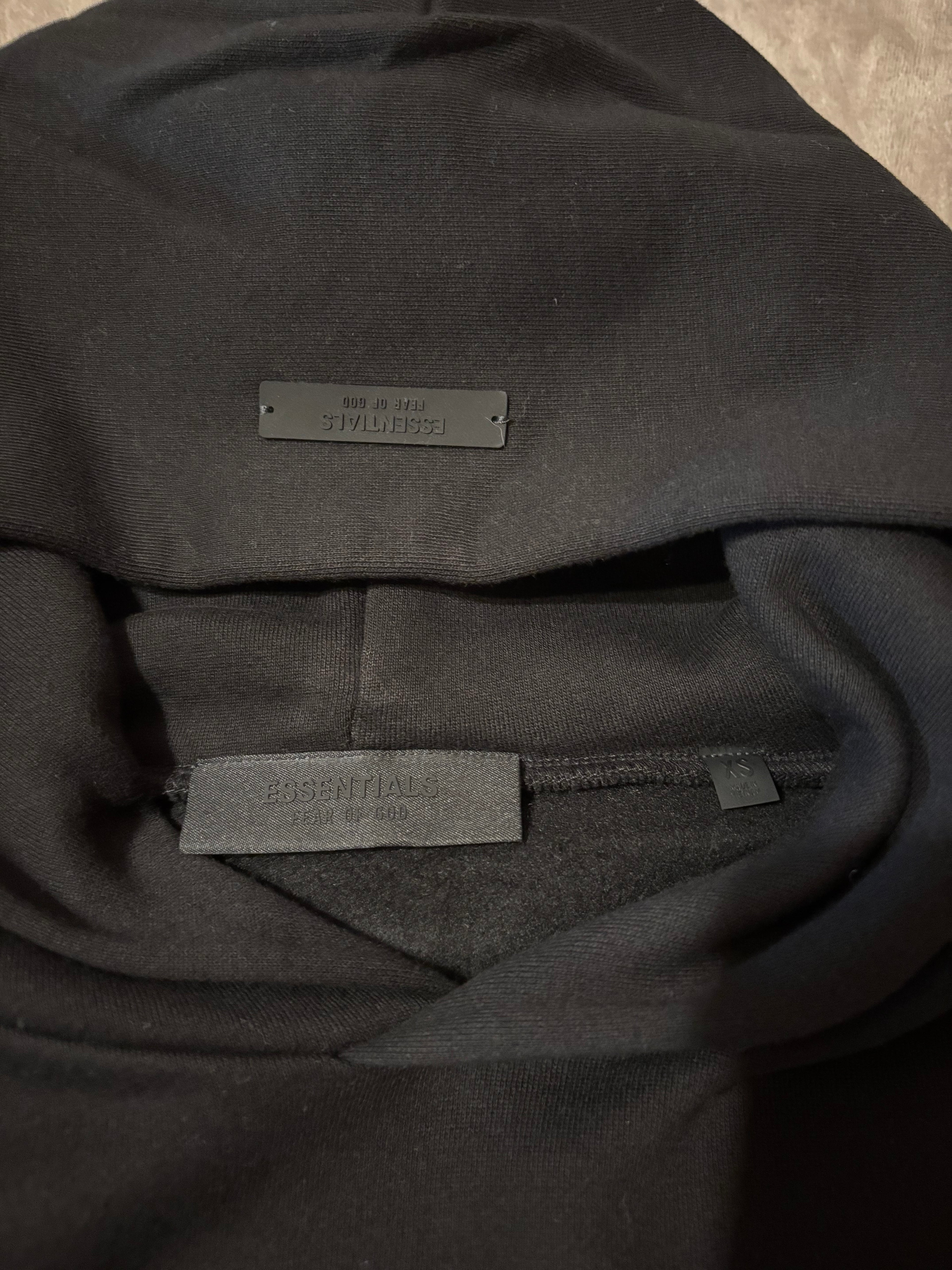 NEW Fear of God Essentials Black White Letters Hoodie Size XS-XL 100% Authentic✅ | 2024 Release