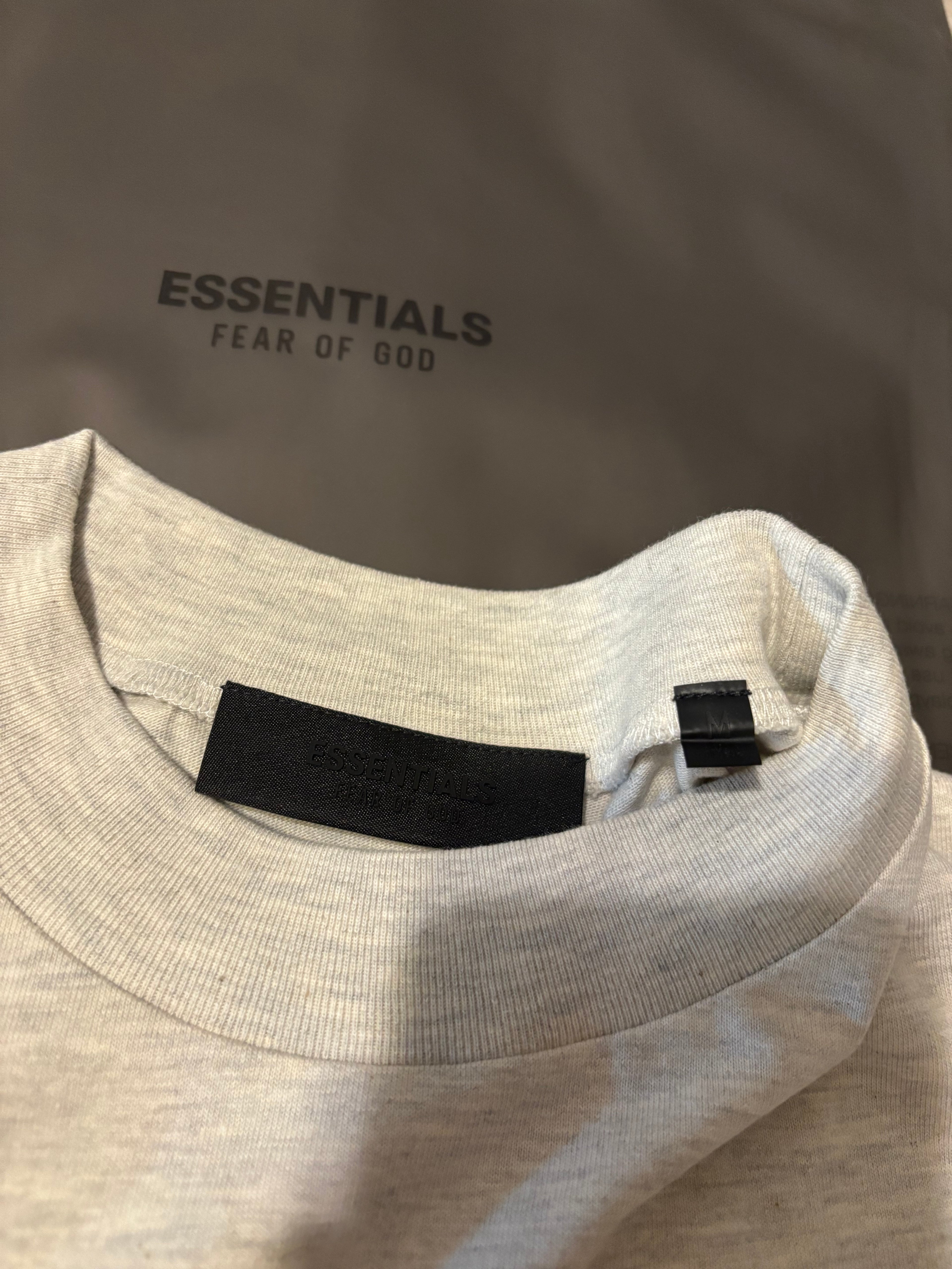 NEW NBA Fear of God Essentials Light Heather T-Shirt Size S-M