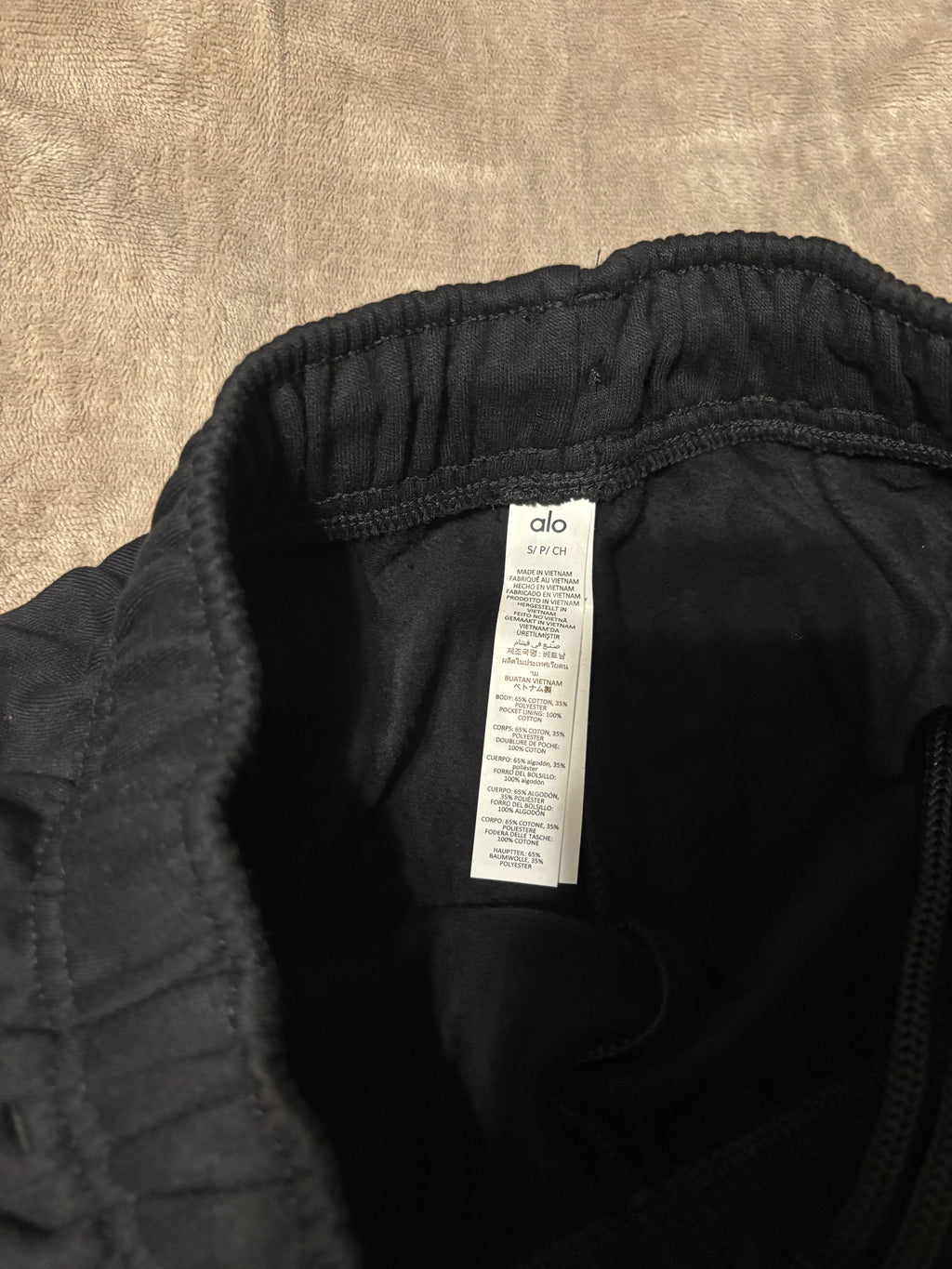 NEW Alo Yoga Black Unisex Relaxed Sweatpants Size S-L