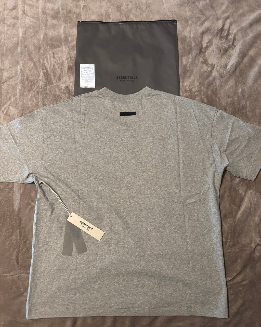 NEW NBA Fear of God Essentials Warm Heather T-Shirt Size S-M