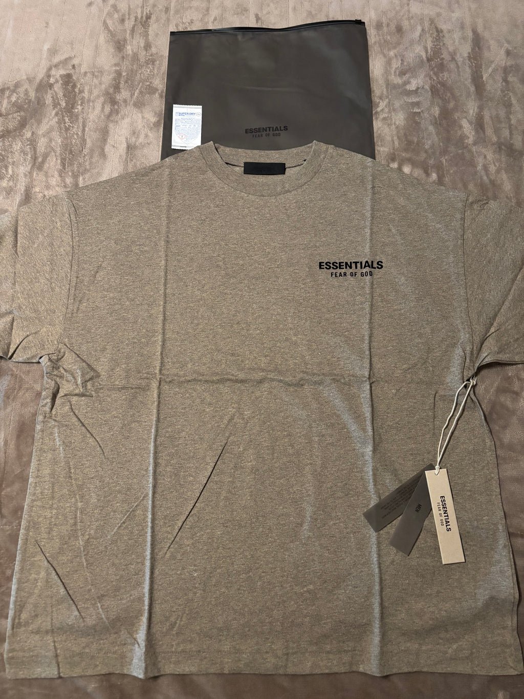 NEW Fear of God Essentials Heather Grey T-Shirt Size S-M