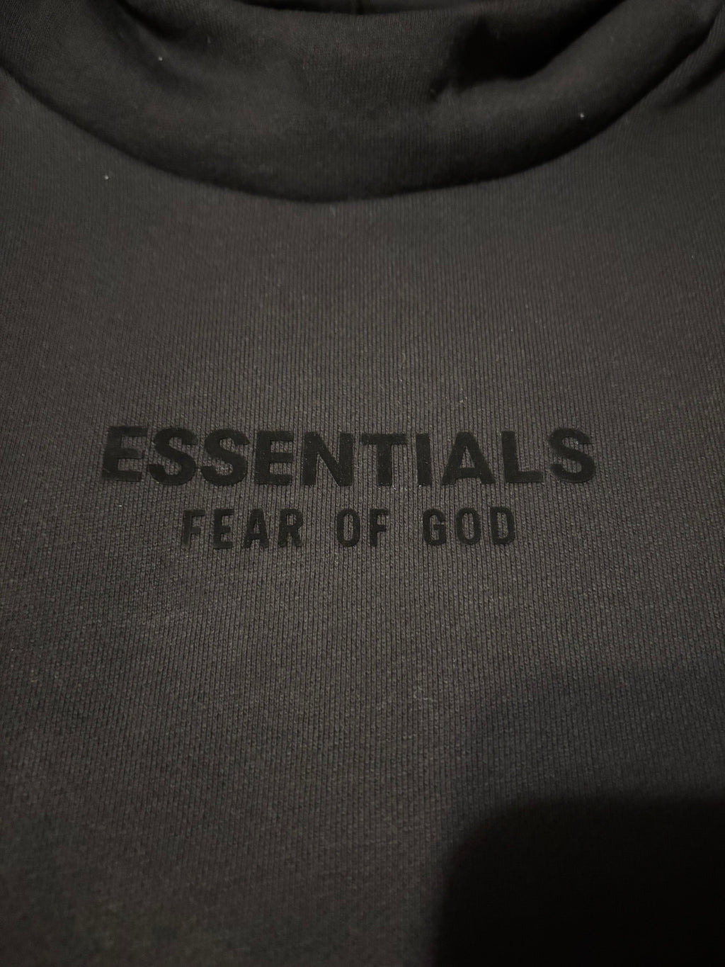 NEW Fear of God Essentials Jet Black Hoodie Size Small