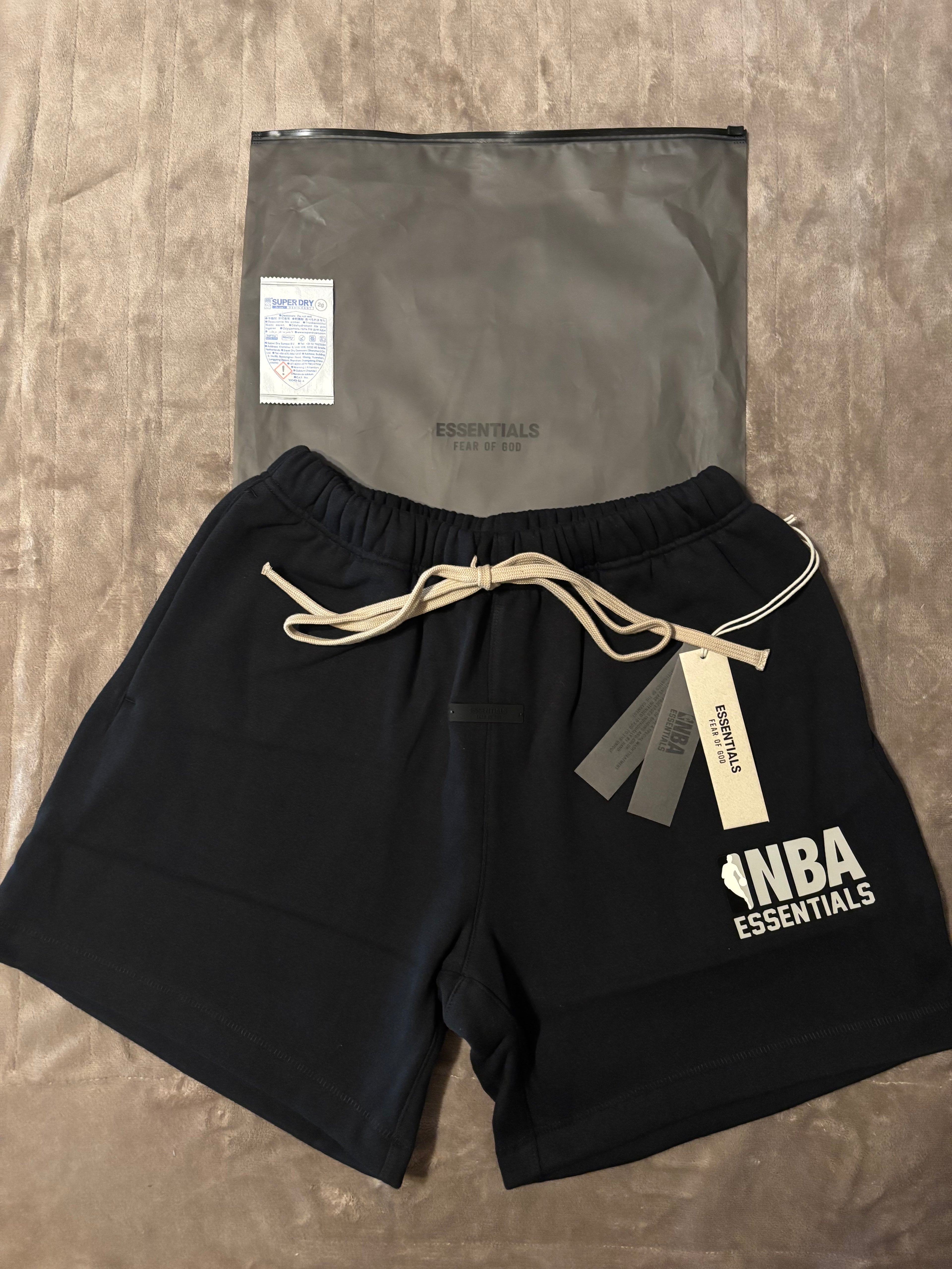NEW NBA Fear of God Essentials Black Shorts Size XS-L