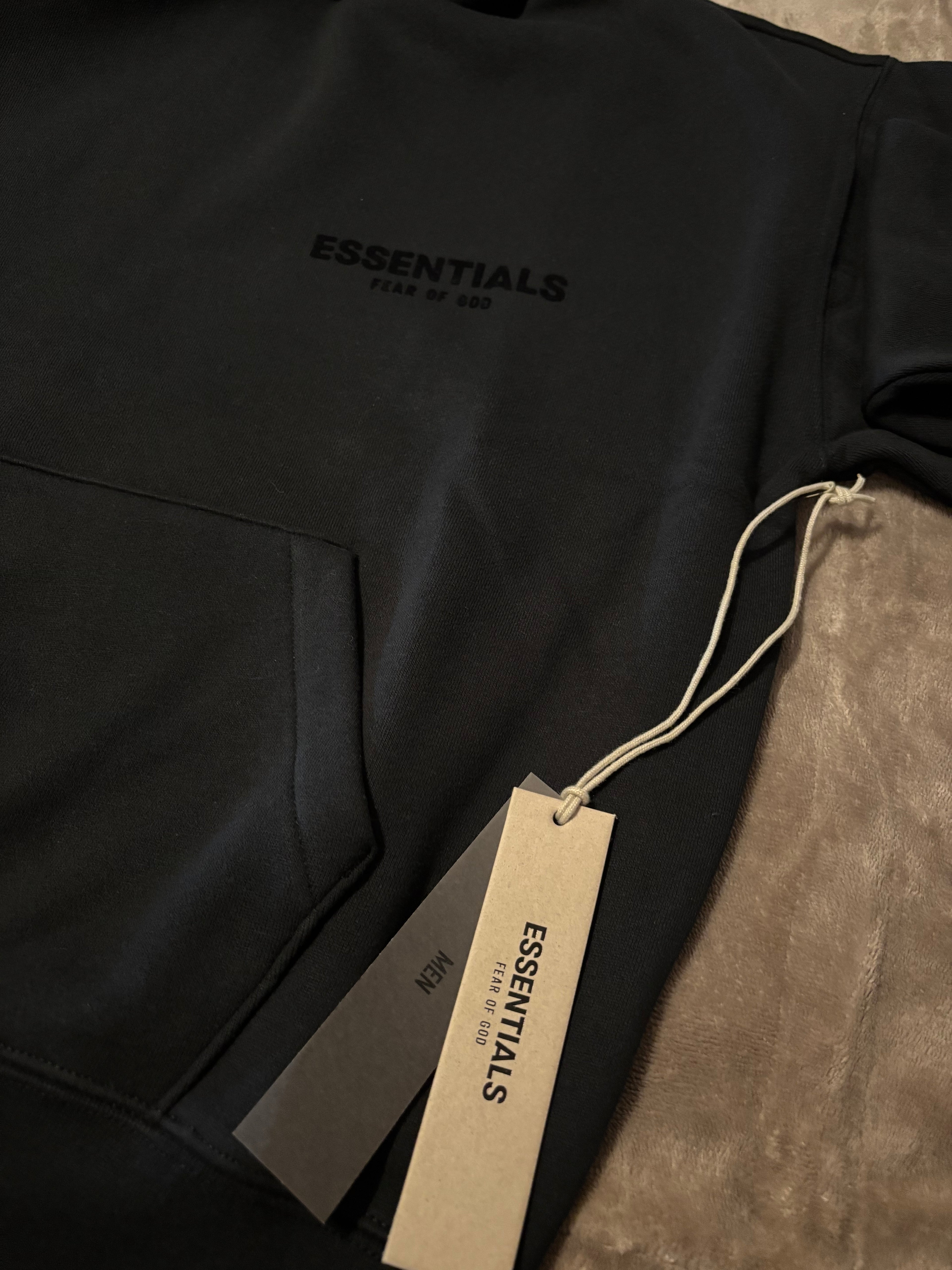 NEW Fear of God Essentials Black Hoodie Size XXS 100% Authentic✅