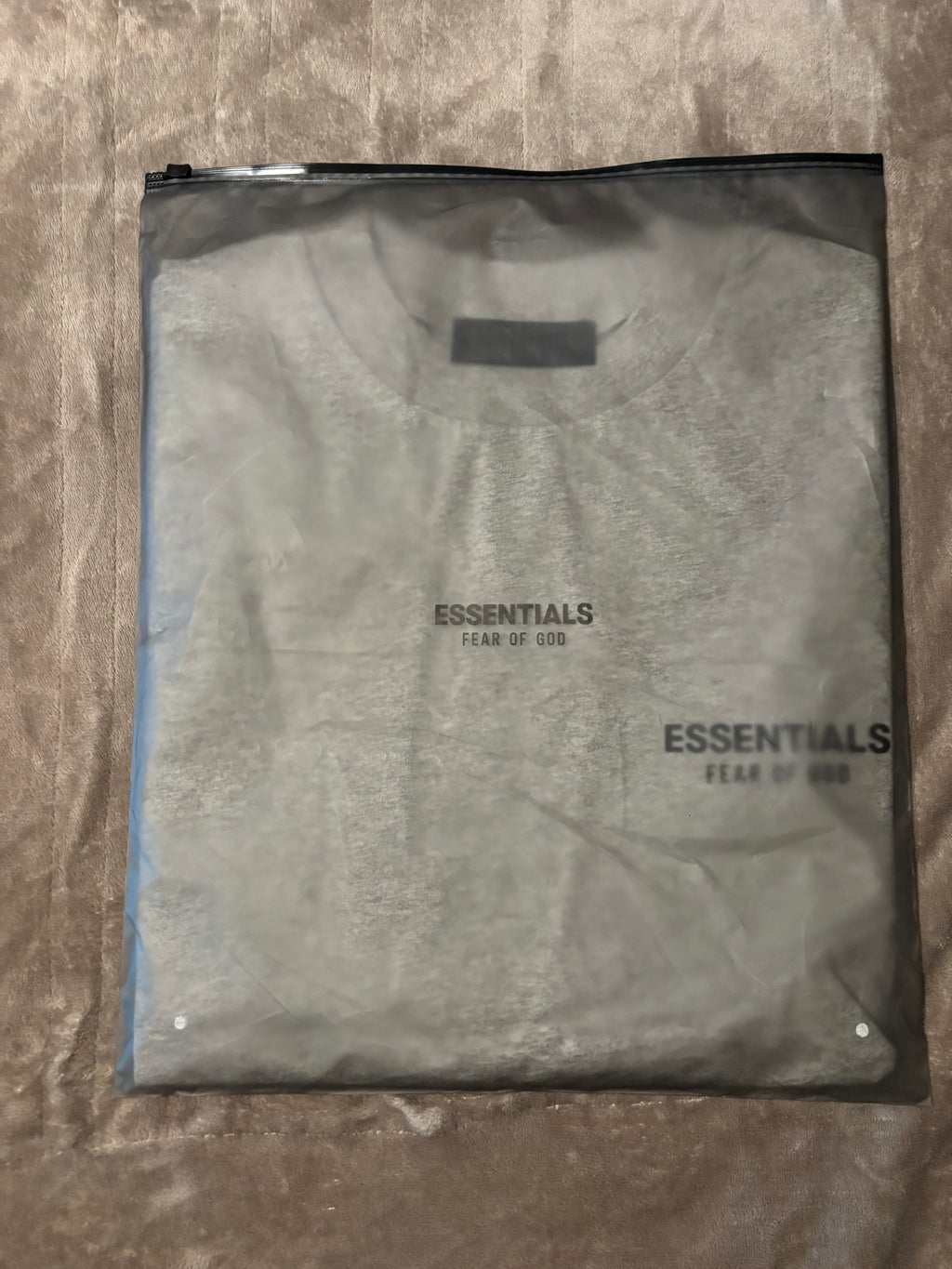 NEW Fear of God Essentials Light Heather Grey T-Shirt Size S-M