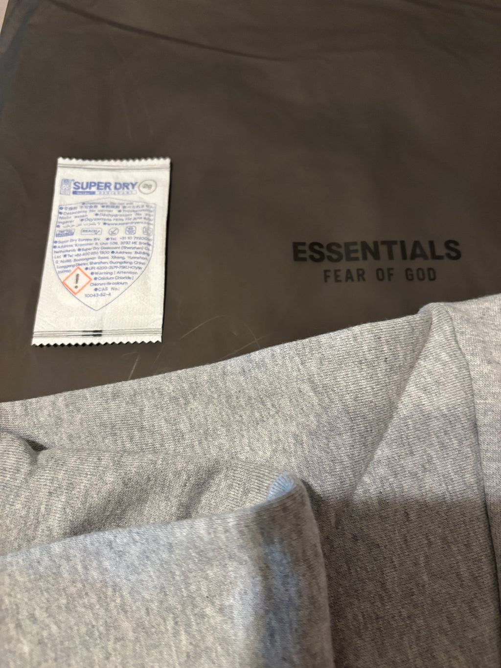 NEW Fear of God Essentials Light Heather Grey Hoodie Size Large