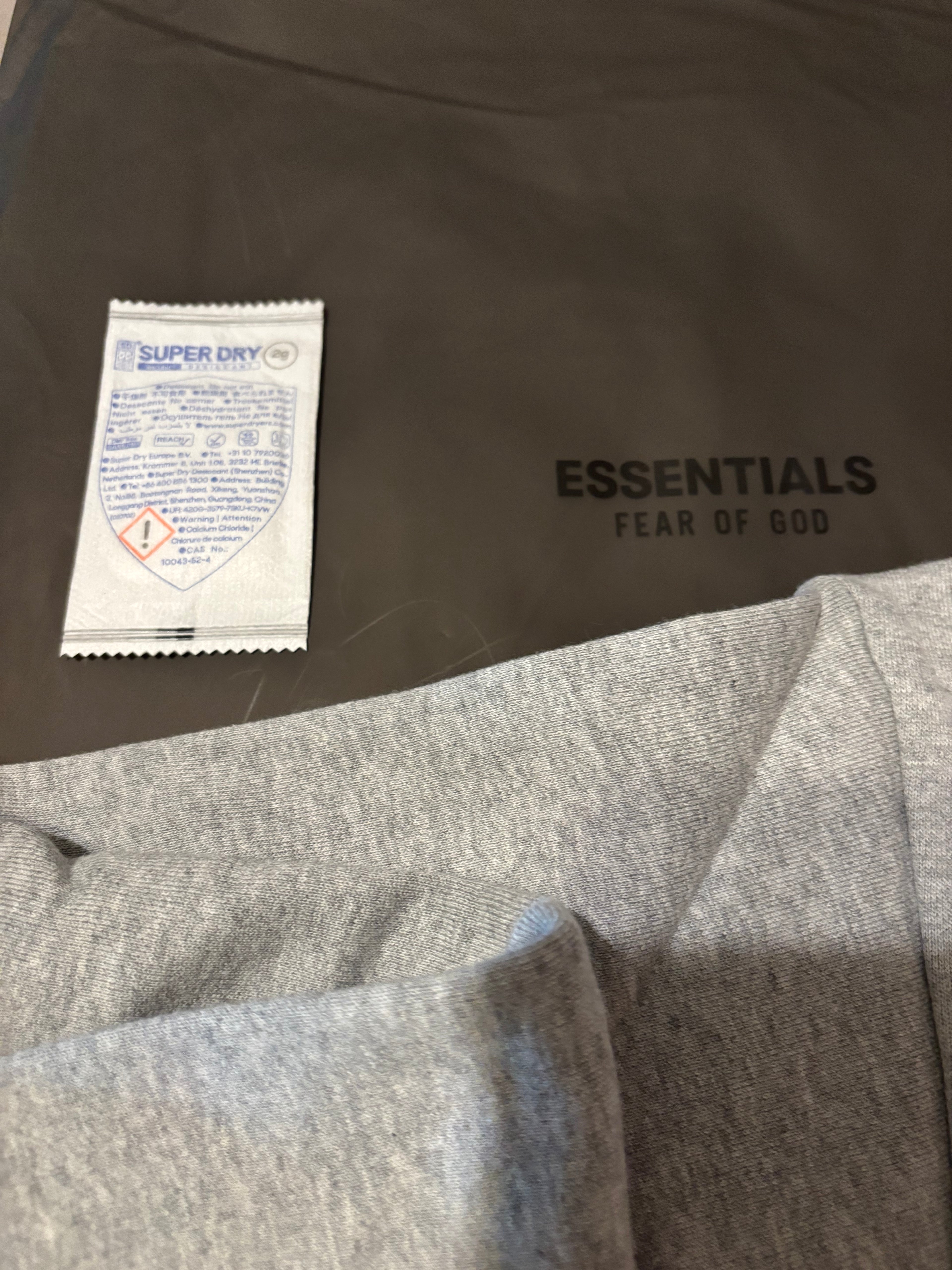 NEW Fear of God Essentials Light Heather Grey Hoodie Size Large