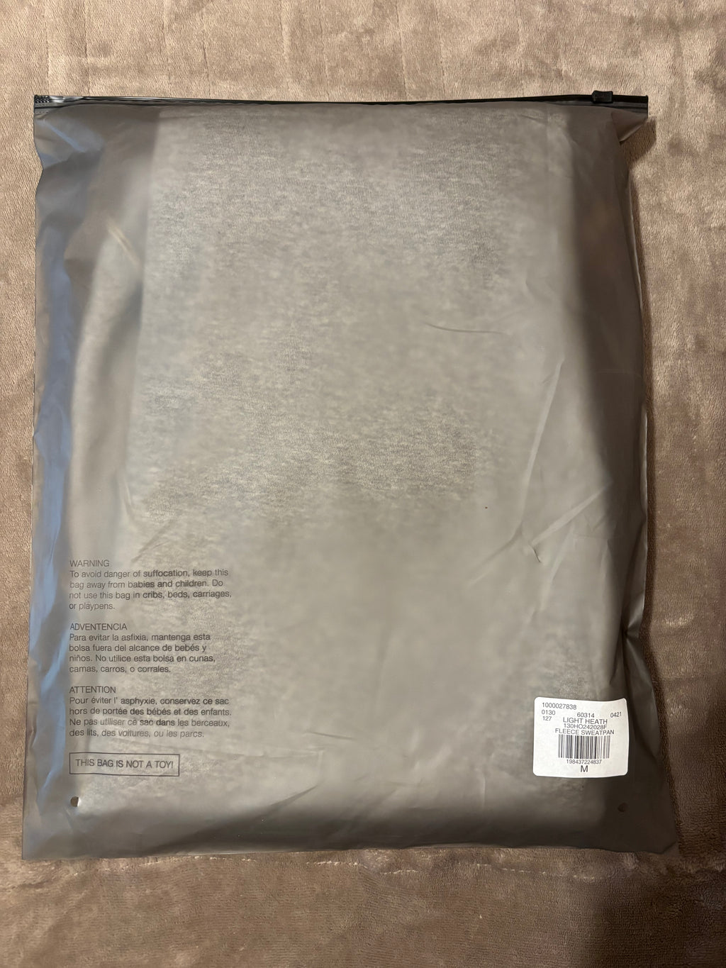 NEW Fear of God Essentials Light Heather Grey Cuffed Sweatpants Size Medium