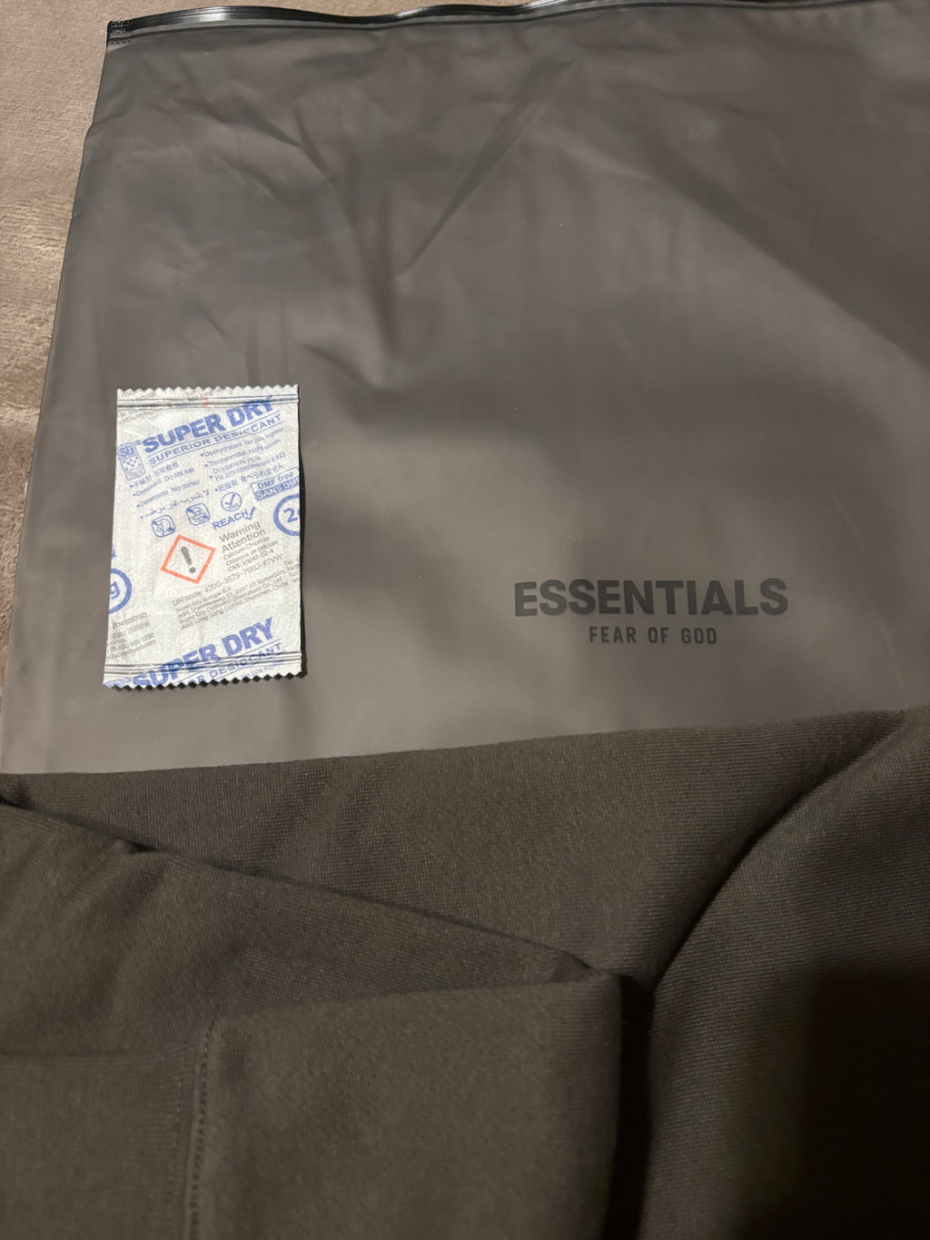 NEW Fear of God Essentials Off Black Hoodie Size XS-L