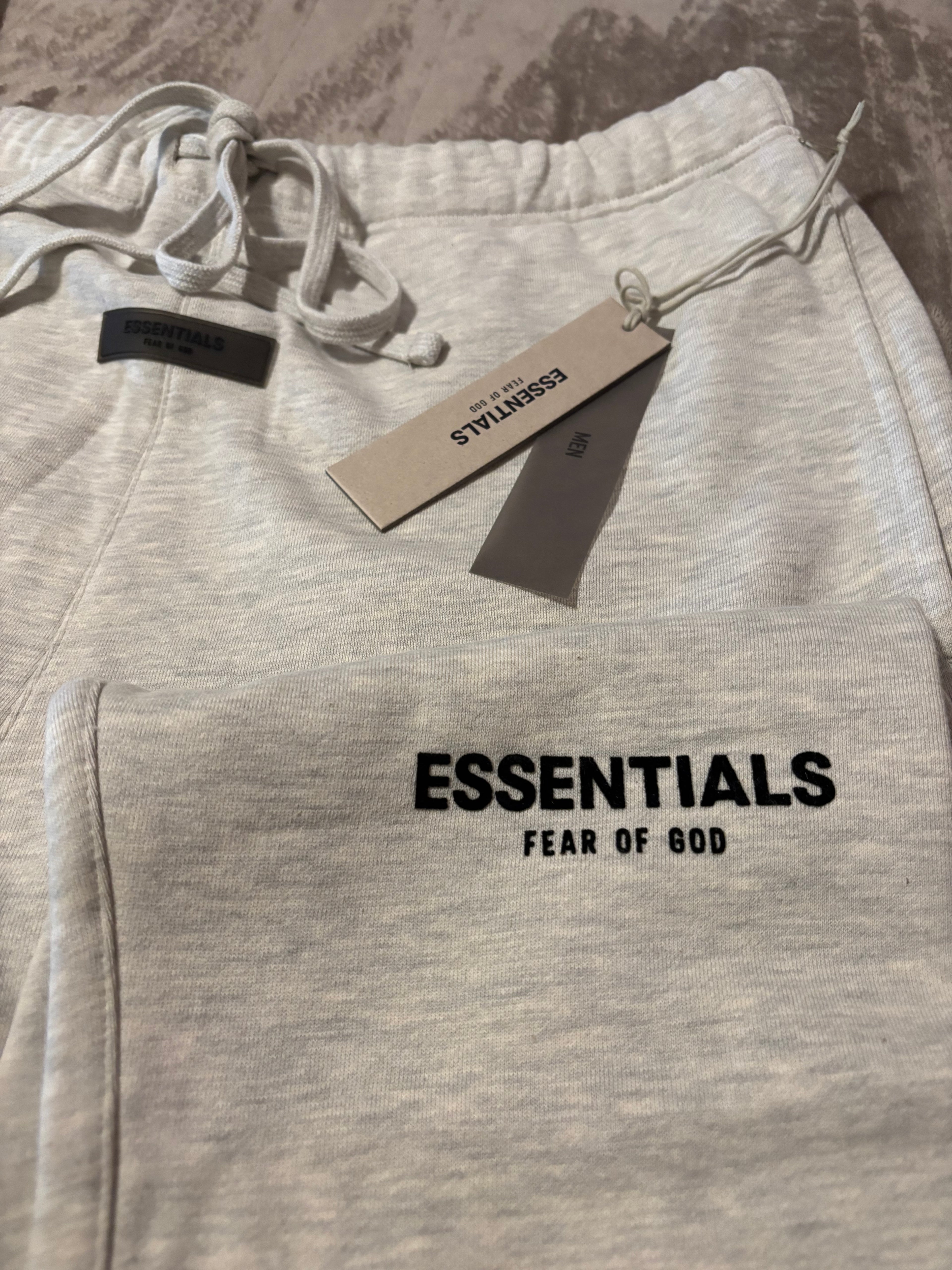 NEW Fear of God Essentials Light Oatmeal Cuffed Sweatpants Size XXS-L