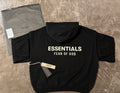 NEW Fear of God Essentials Black White Letters Hoodie Size XS-XL 100% Authentic✅ | 2024 Release