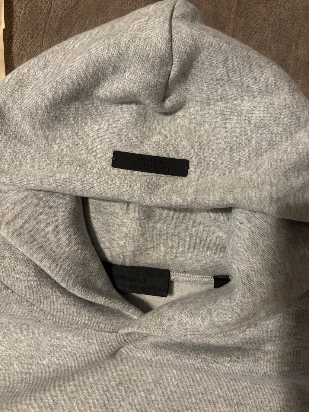 NEW Kids Fear of God Essentials Light Heather Hoodie Size 8-10