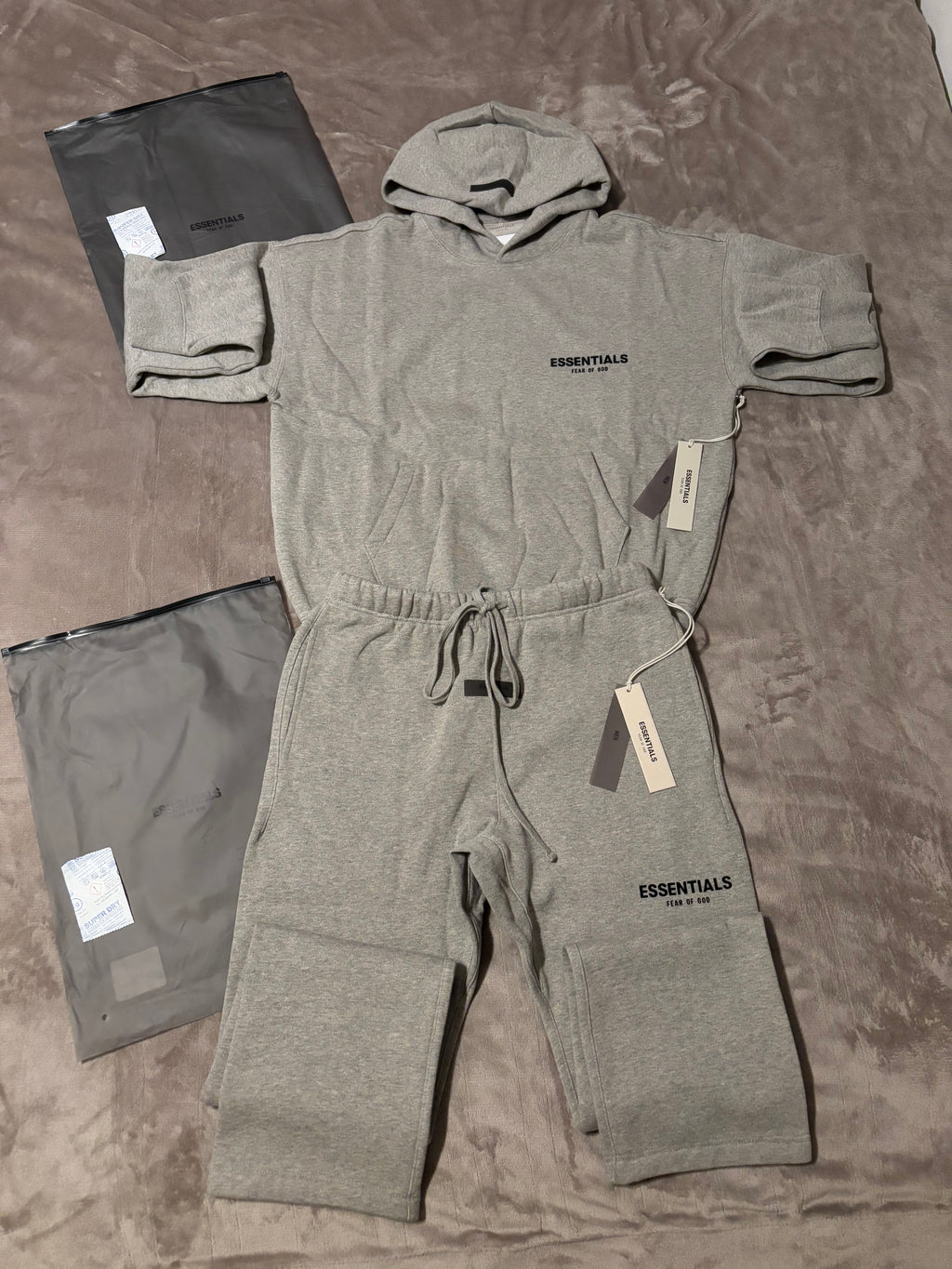 NEW Fear of God Essentials Dark Oatmeal Relaxed Bundle Size XS-L