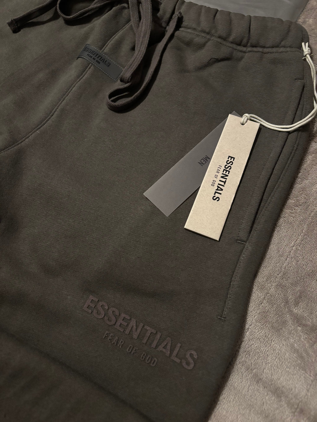 NEW Fear of God Essentials Off Black Relaxed Sweatpants Size XS-L