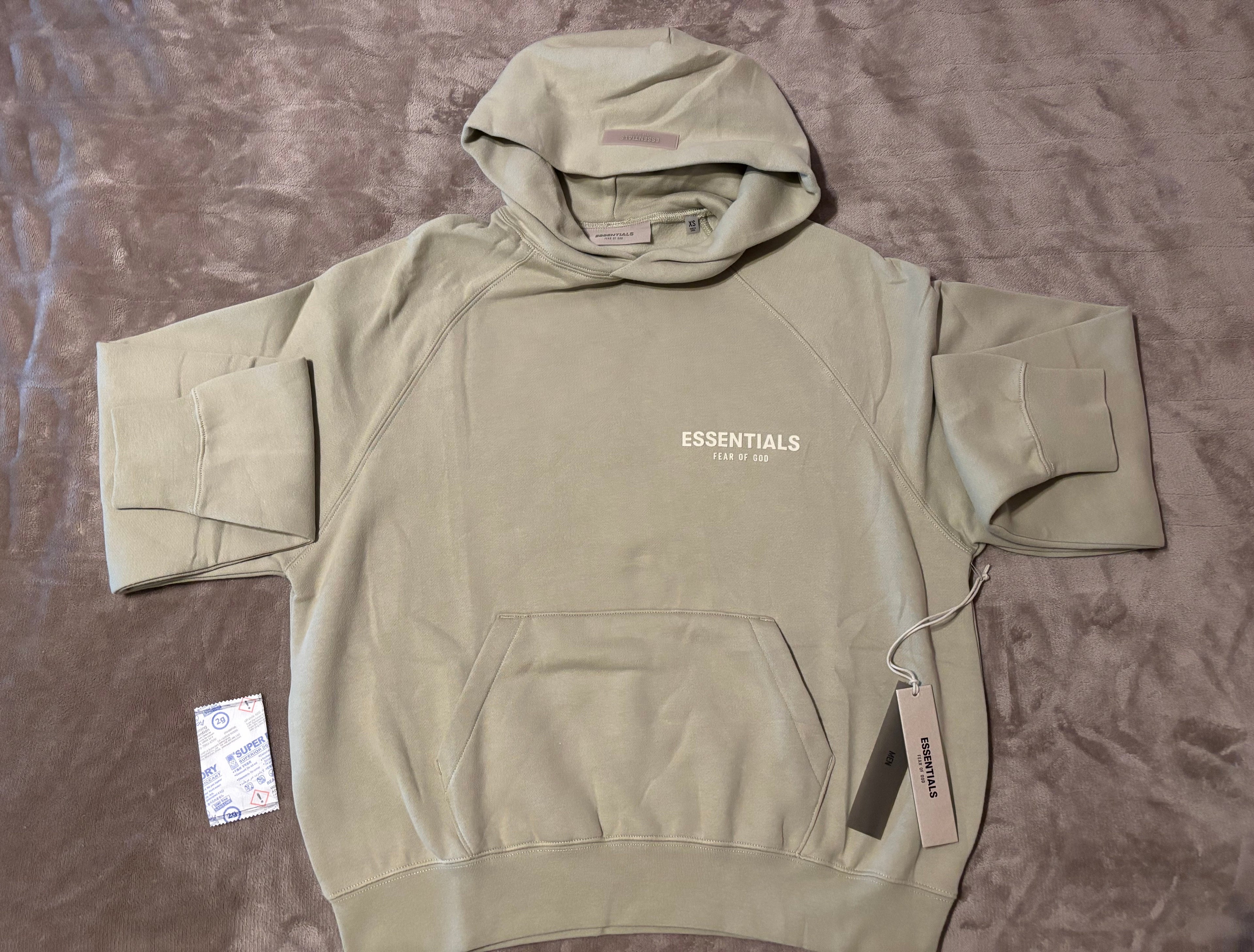 NEW Fear of God Essentials Sea Foam Hoodie Size XS-M