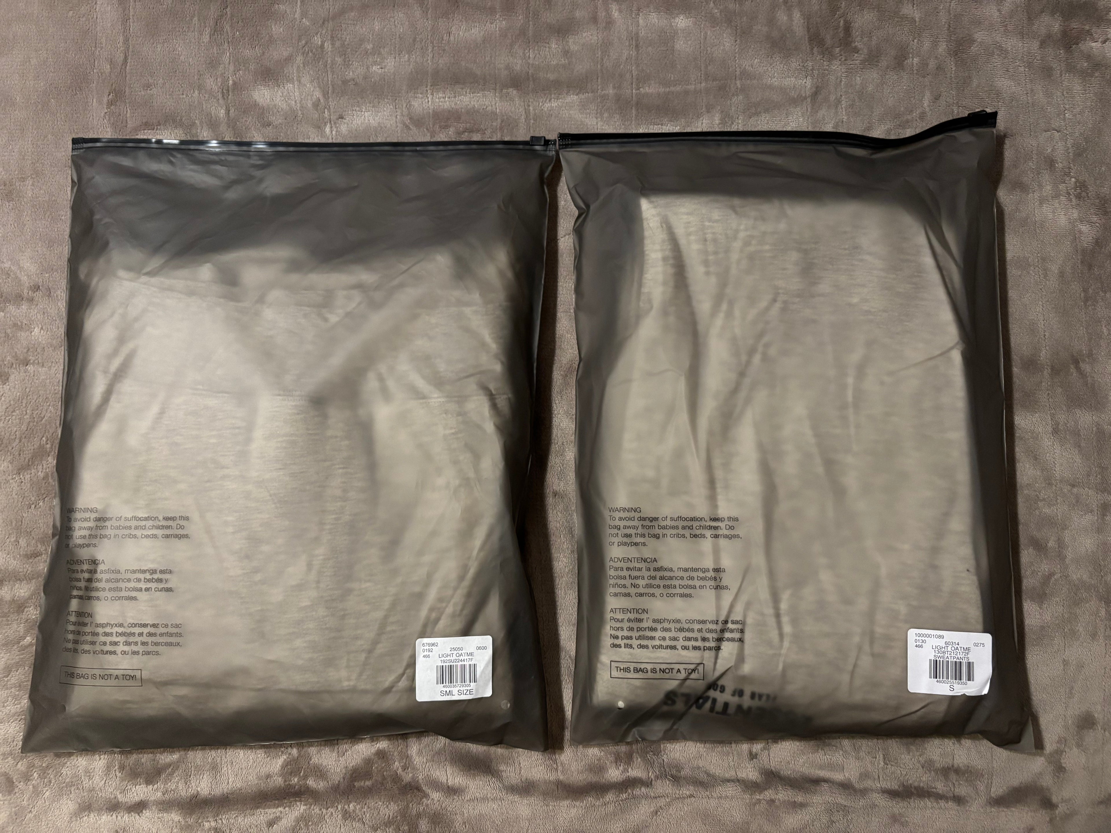 NEW Fear of God Essentials Light Oatmeal Relaxed Bundle Size XXS-L
