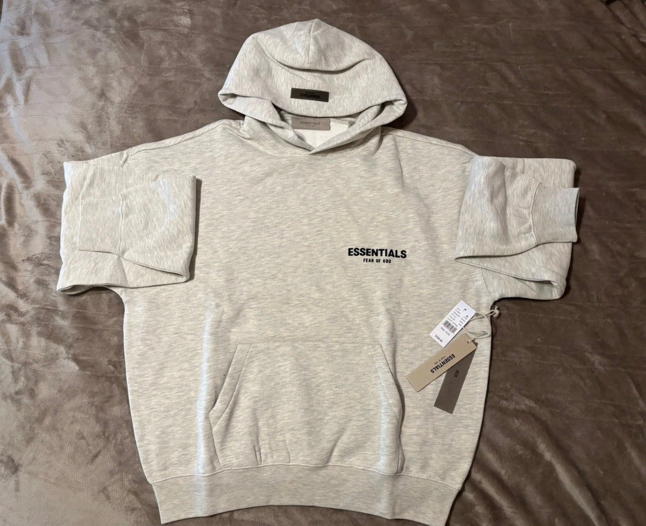 NEW Fear of God Essentials Light Oatmeal Hoodie Size Small 100% Authentic✅