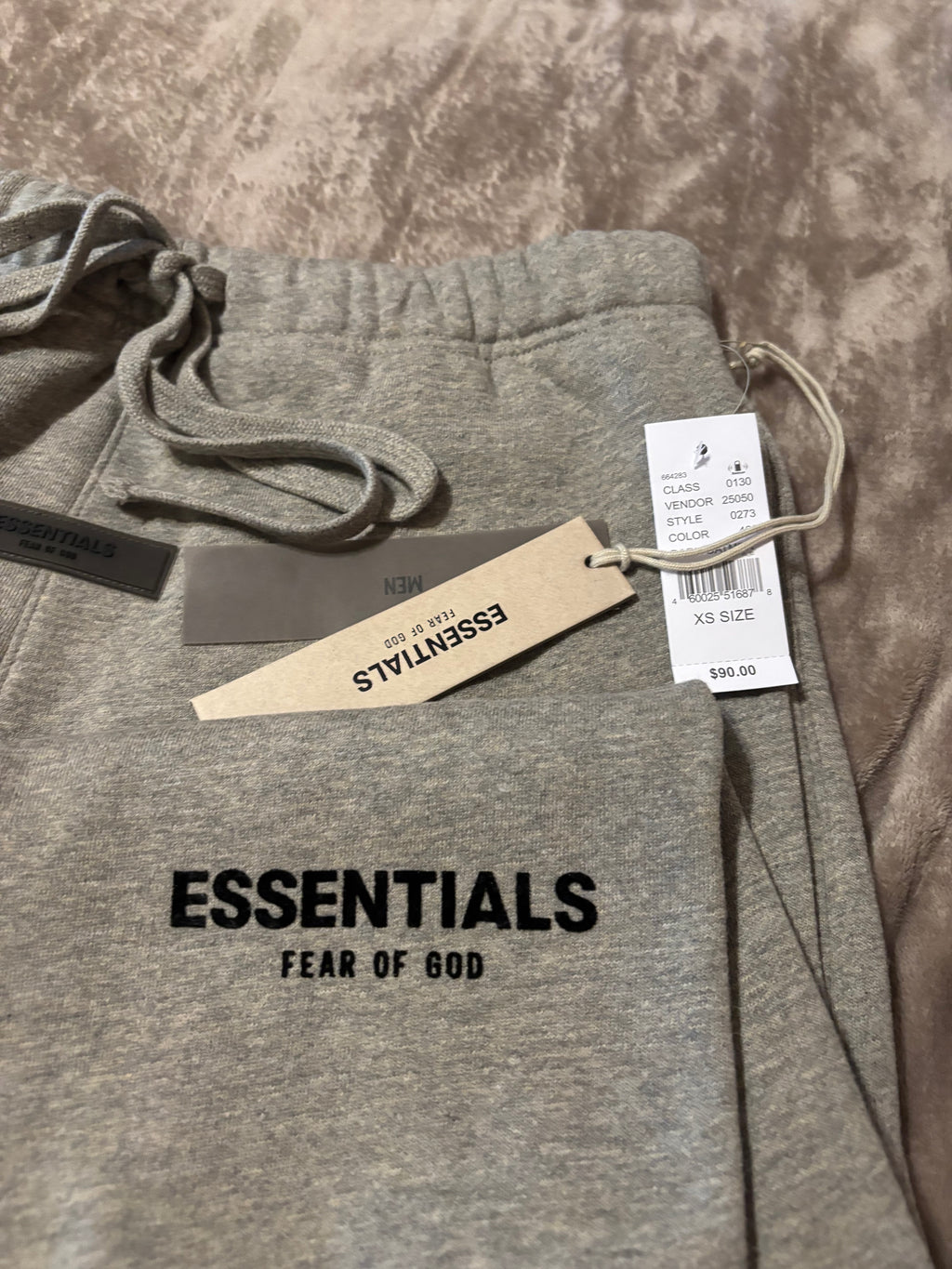 NEW Fear of God Essentials Dark Oatmeal Cuffed Sweatpants Size XXS-L
