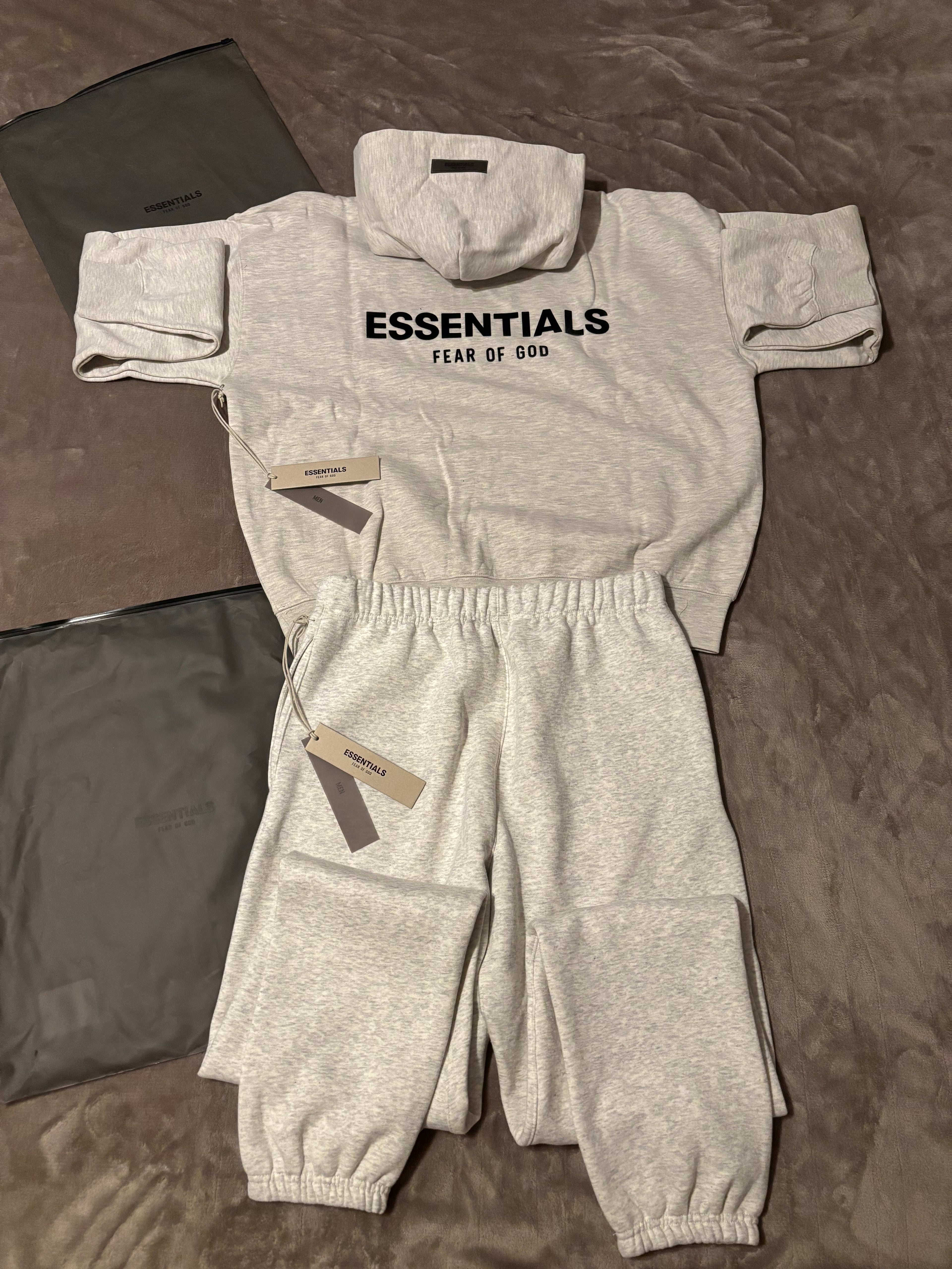 NEW Fear of God Essentials Light Oatmeal Cuffed Bundle Size XXS-L