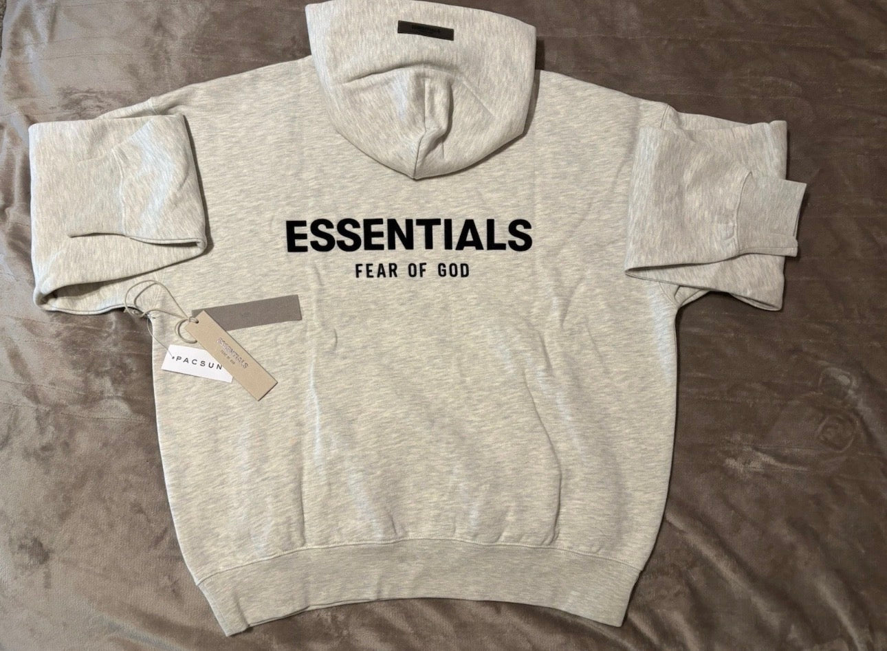 NEW Fear of God Essentials Light Oatmeal Hoodie Size Small 100% Authentic✅