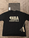 NEW NBA Fear of God Essentials Black T-Shirt Size S-M