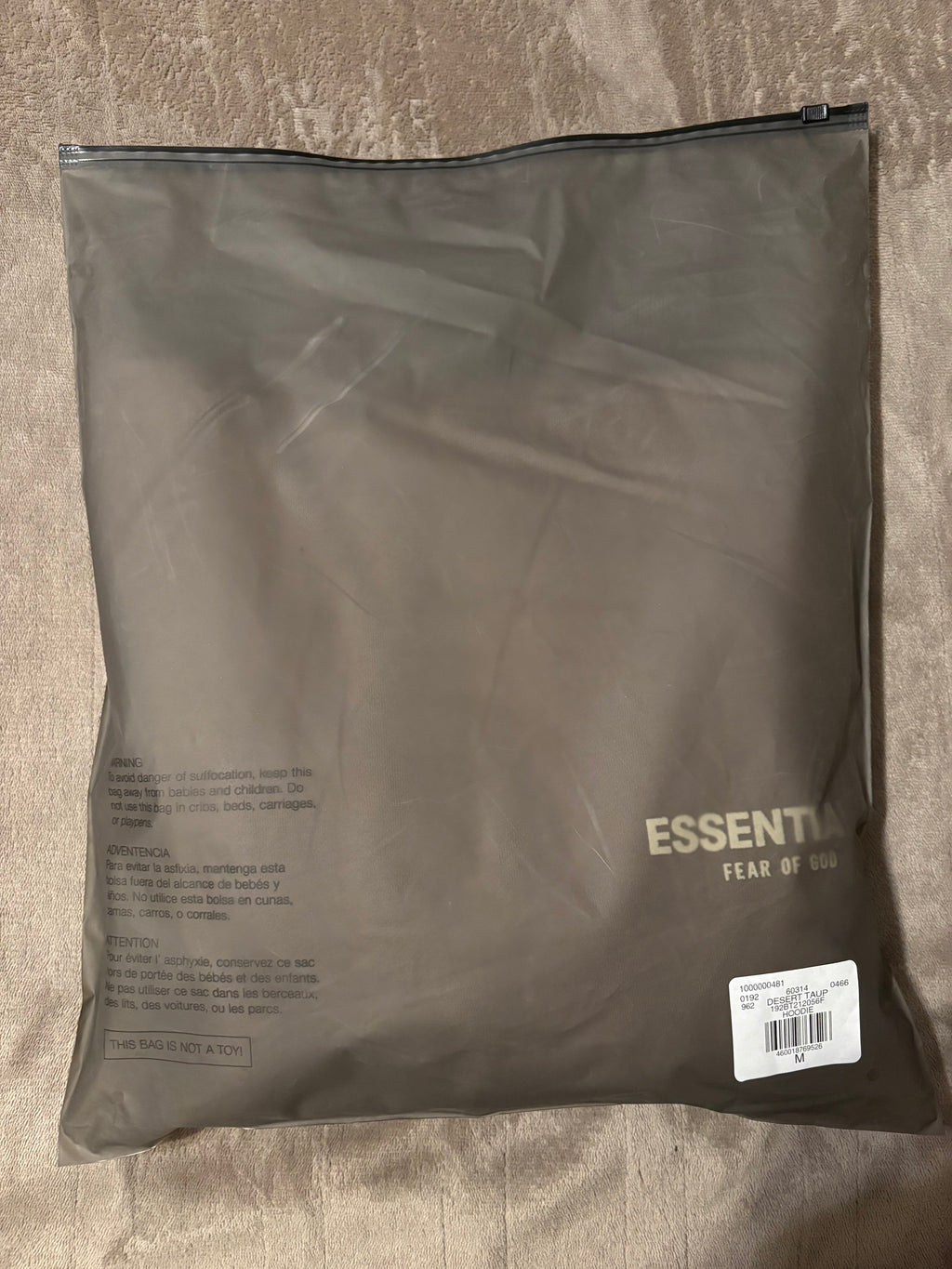 NEW Fear of God Essentials Desert Taupe Hoodie Size S-L 100% Authentic✅