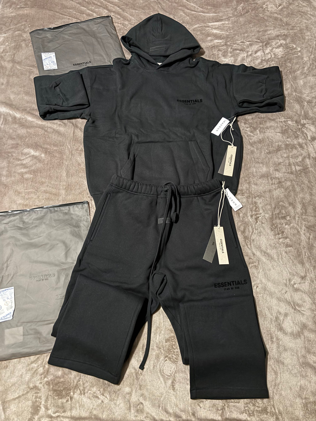 NEW Fear of God Essentials Black Relaxed Bundle Size XXS-XL 100% Authentic✅