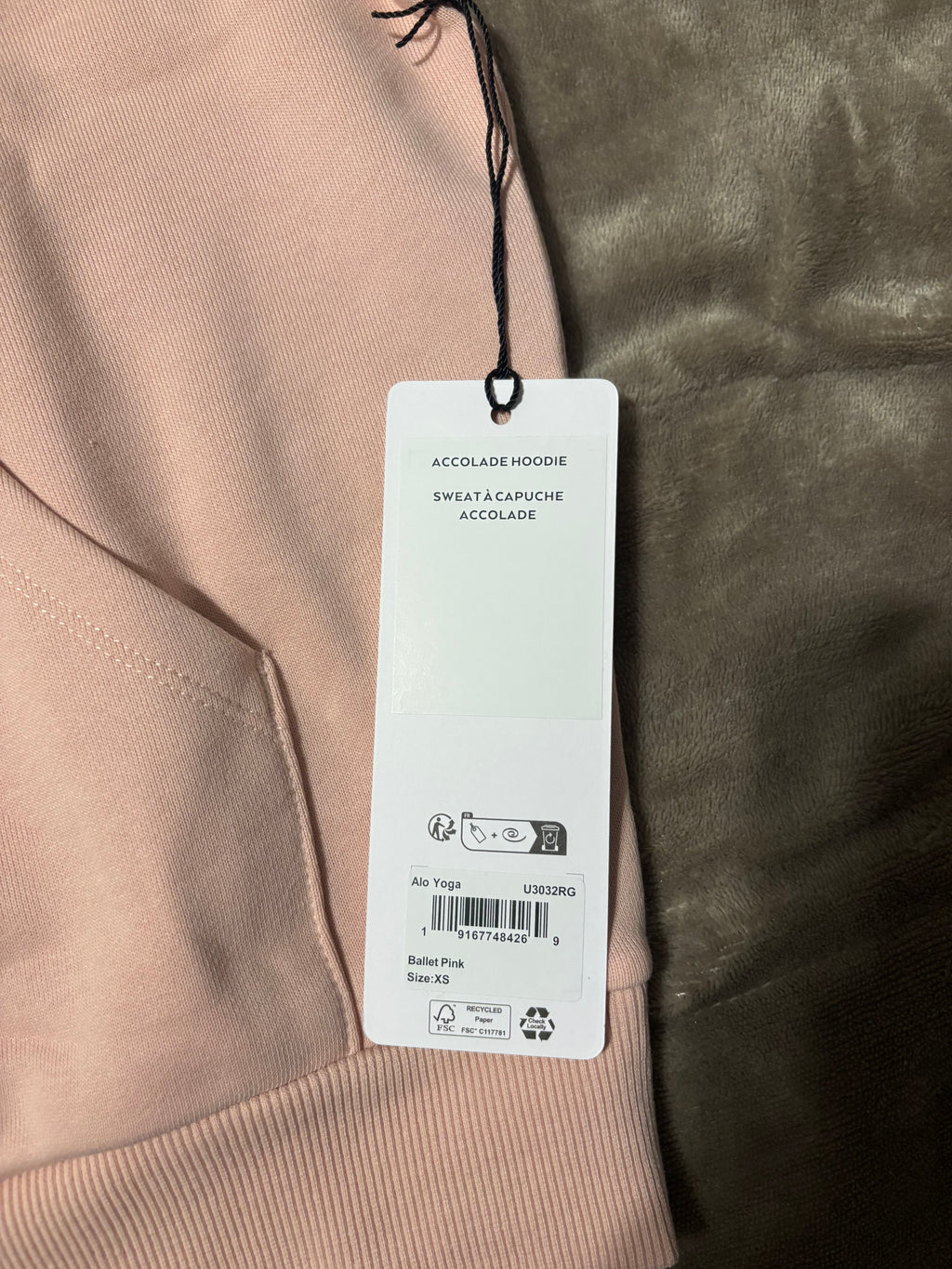 NEW Alo Yoga Ballet Pink Unisex Hoodie Size XS-L