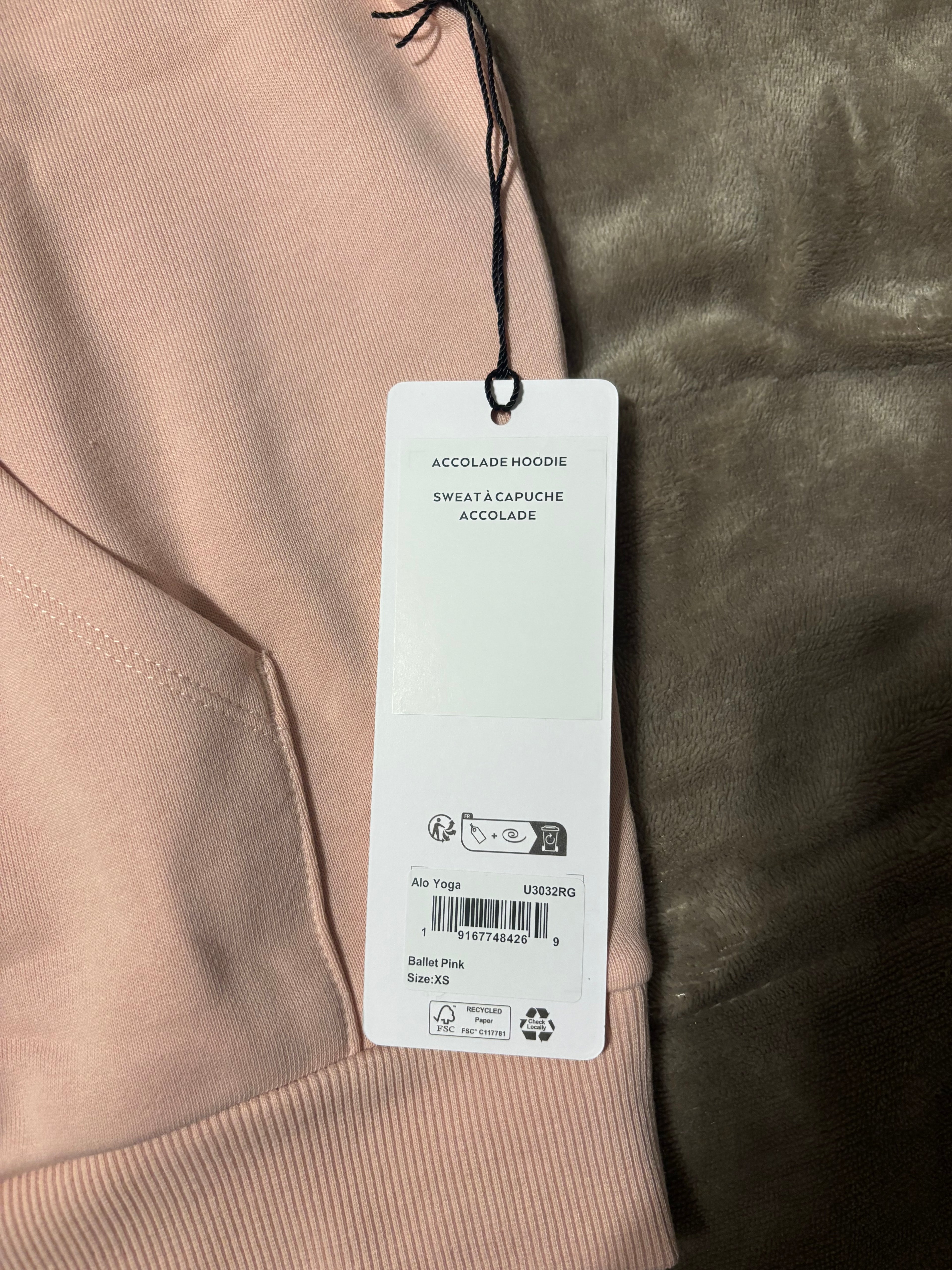 NEW Alo Yoga Ballet Pink Unisex Hoodie Size XS-L